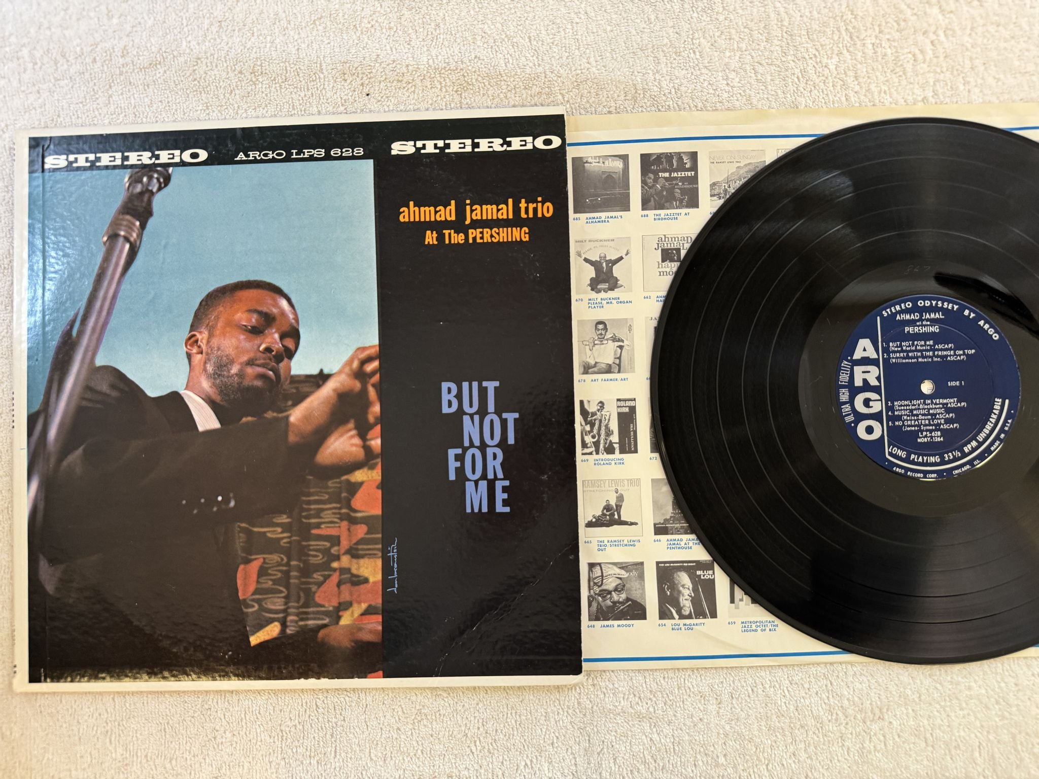 Omslagsbild för skivan AHMAD JAMAL at the Pershing LP -58 US ARGO LPS-628