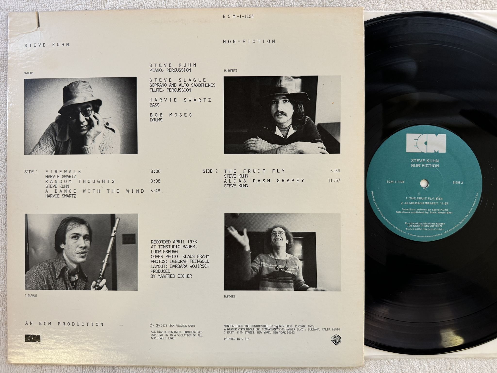 Omslagsbild för skivan STEVE KUHN non-fiction LP -78 US ECM 1-1124