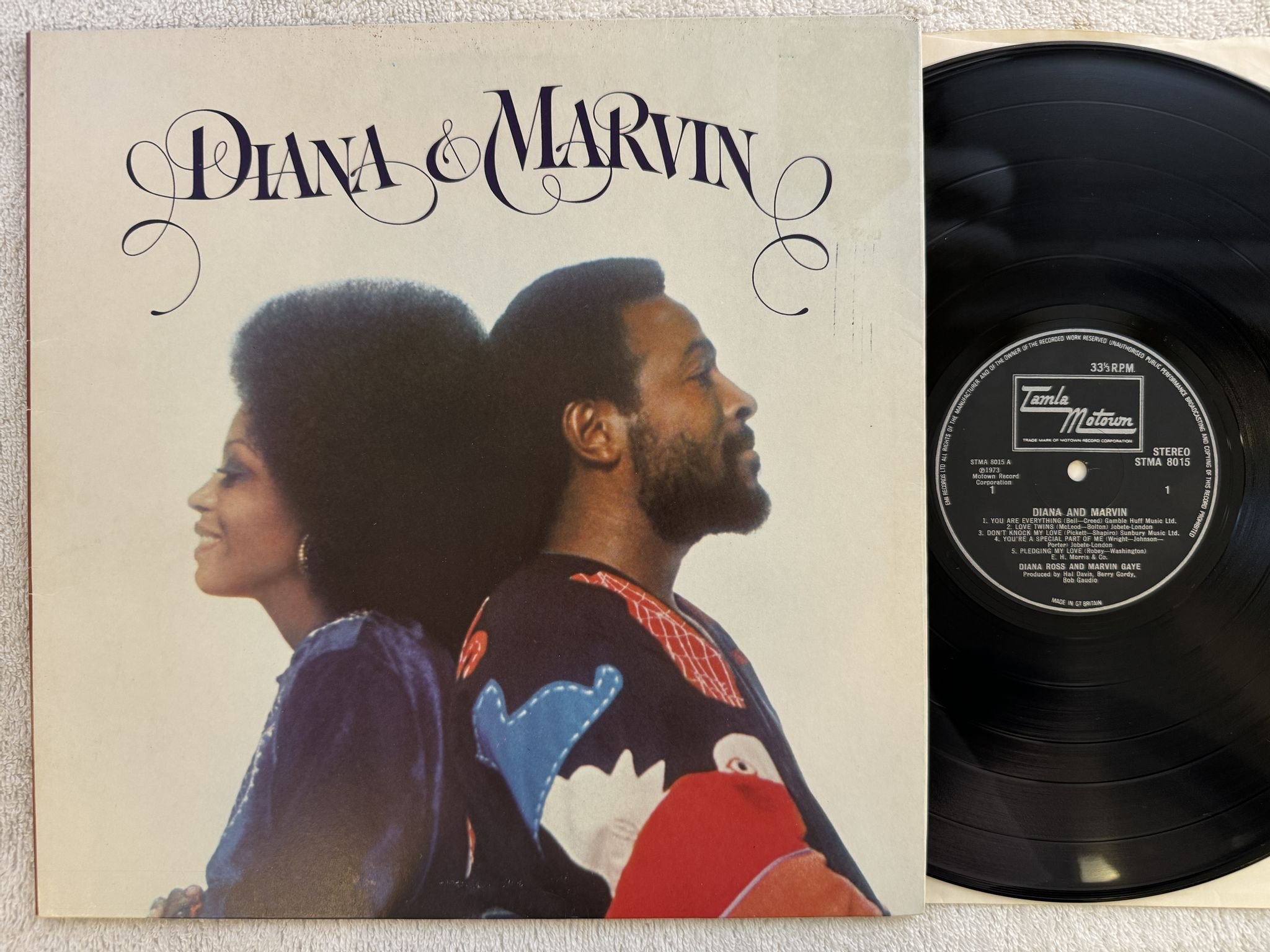 Omslagsbild för skivan MARVIN GAYE & DIANA ROSS LP -73 UK tamla motown STMA 8015