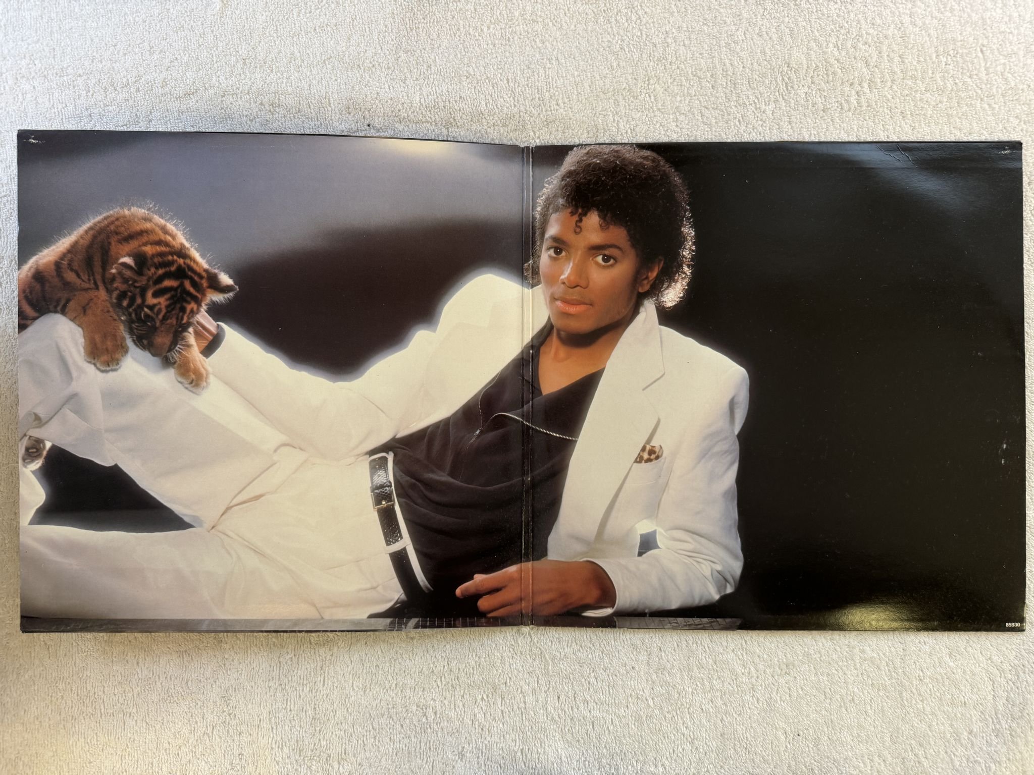 Omslagsbild för skivan MICHAEL JACKSON thriller LP -82 Hol EPIC EPC 85930