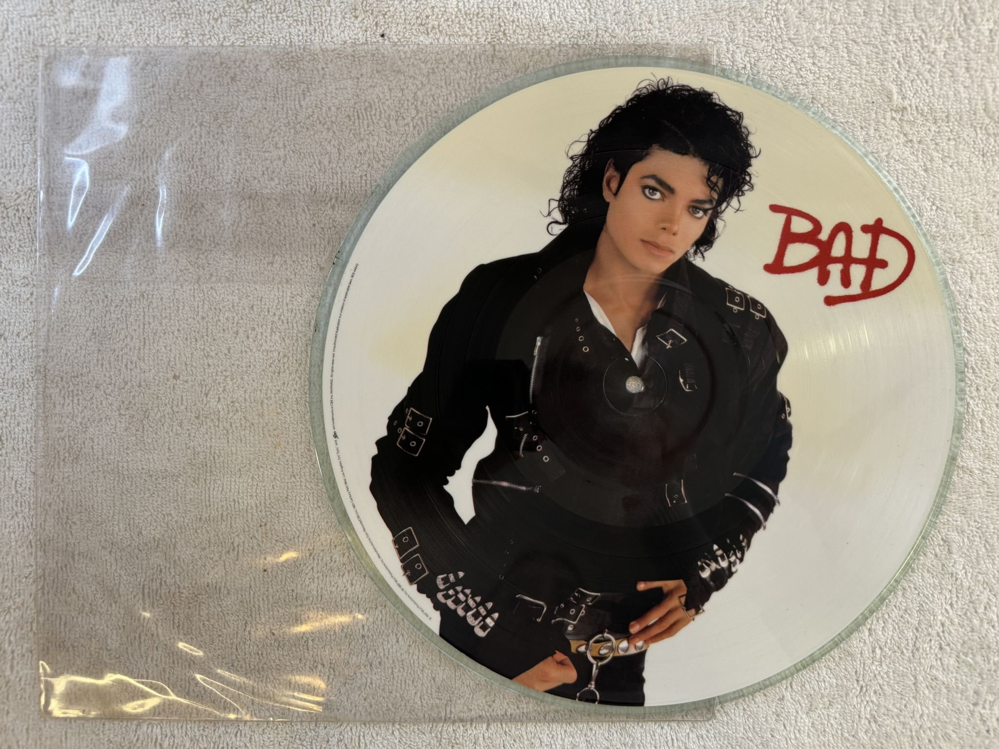 Omslagsbild för skivan MICHAEL JACKSON bad LP picture disc -87 US EPIC 9E9-44043