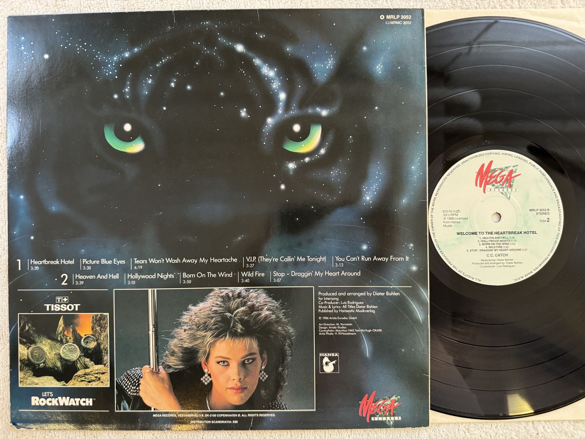 Omslagsbild för skivan CC CATCH Welcome To The Heartbreak Hotel LP -86 MEGA MRLP 3052