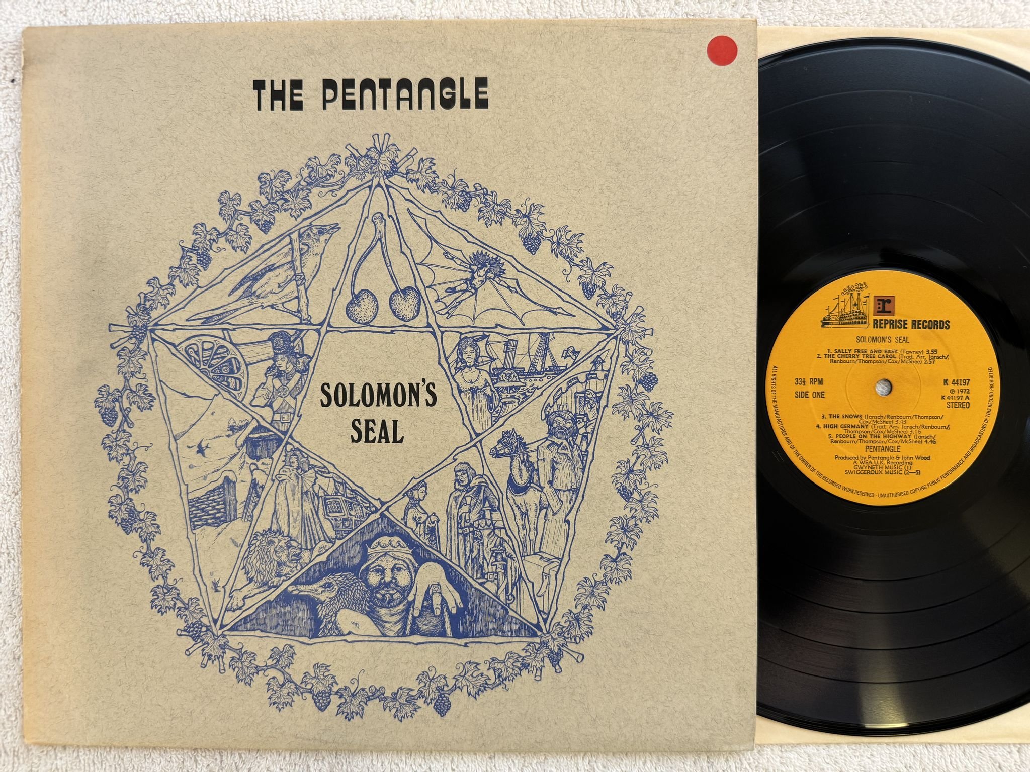 Omslagsbild för skivan PENTANGLE Solomon's seal LP -72 UK REPRISE K 44197 ** Folk Rock **