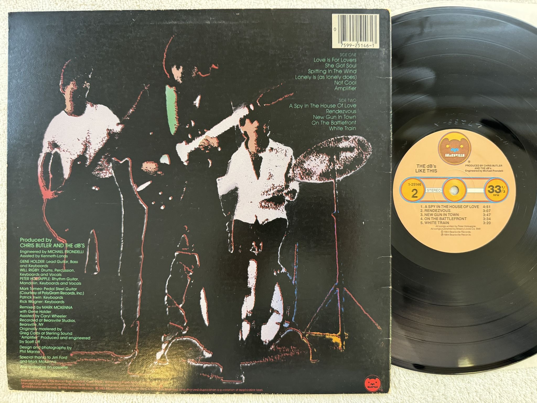 Omslagsbild för skivan THE DB'S like this LP -84 US BEARSVILLE 1-25146