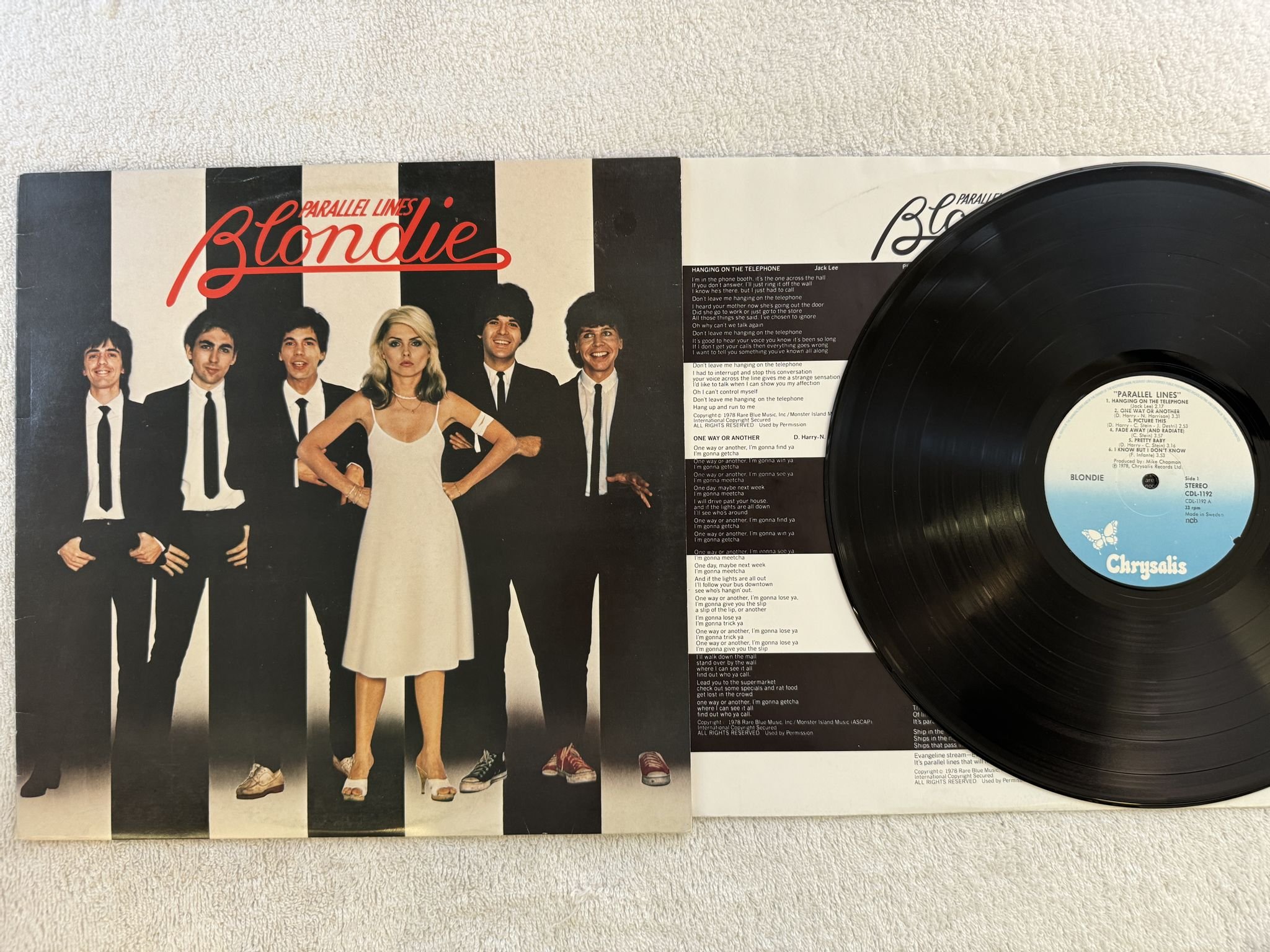 Omslagsbild för skivan BLONDIE parallel lines LP -78 ncb CHRYSALIS CDL-1192