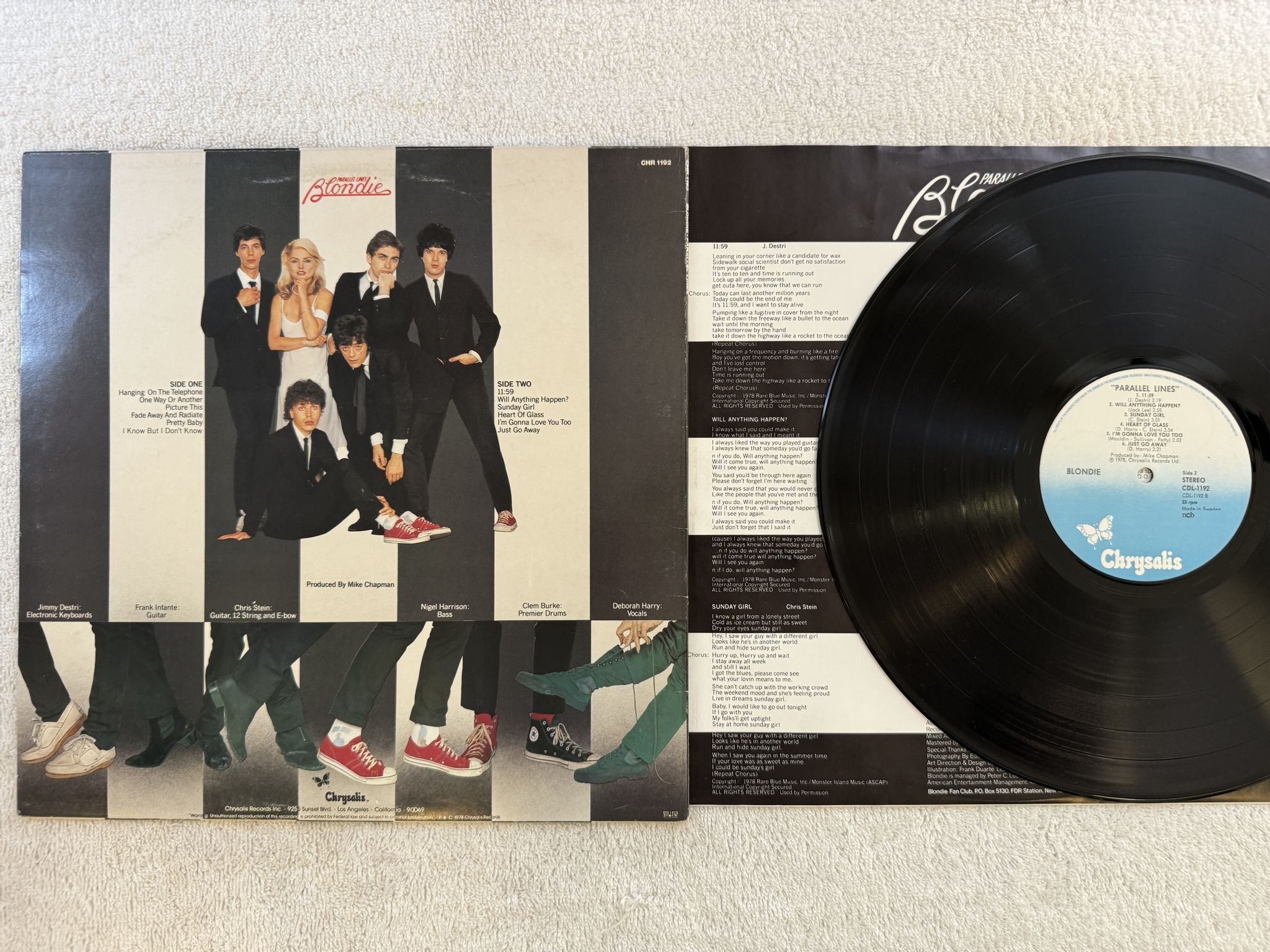 Omslagsbild för skivan BLONDIE parallel lines LP -78 ncb CHRYSALIS CDL-1192