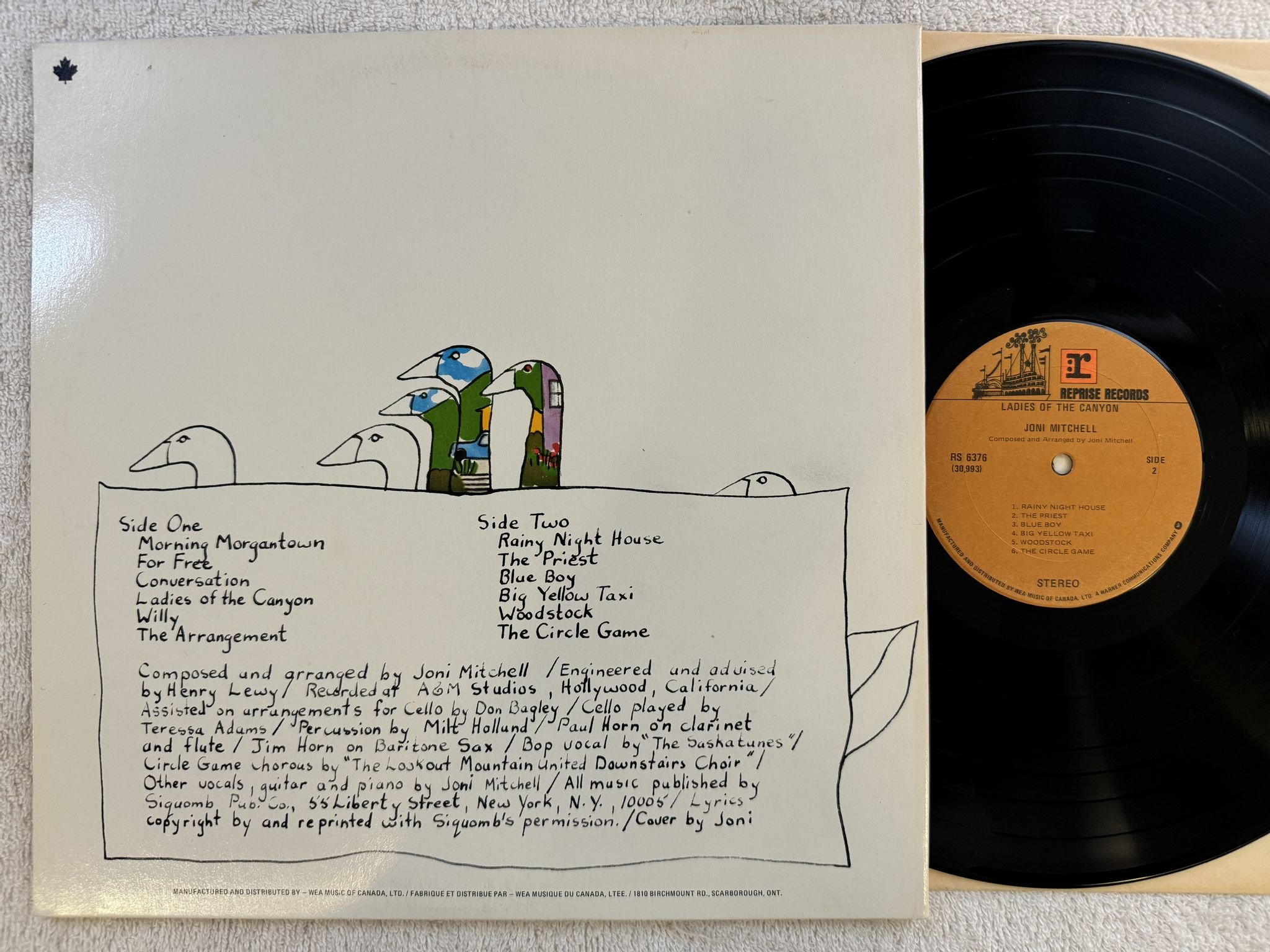 Omslagsbild för skivan JONI MITCHELL ladies of the canyon LP Can REPRISE RS 6376