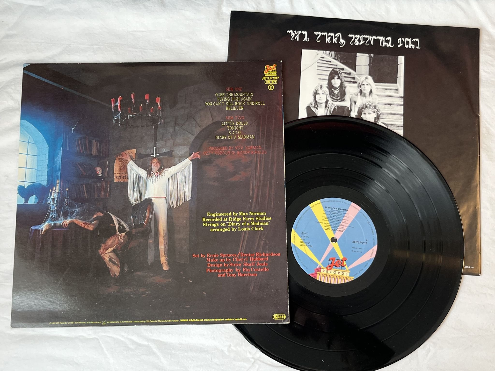 Omslagsbild för skivan OZZY OSBOURNE diary of a madman LP -81 Hol JET JETLP 237