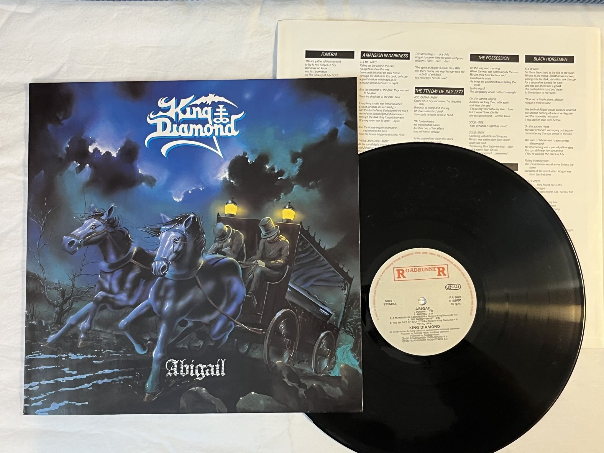 Omslagsbild för skivan KING DIAMOND abigail LP -87 Hol ROADRUNNER RR 9622