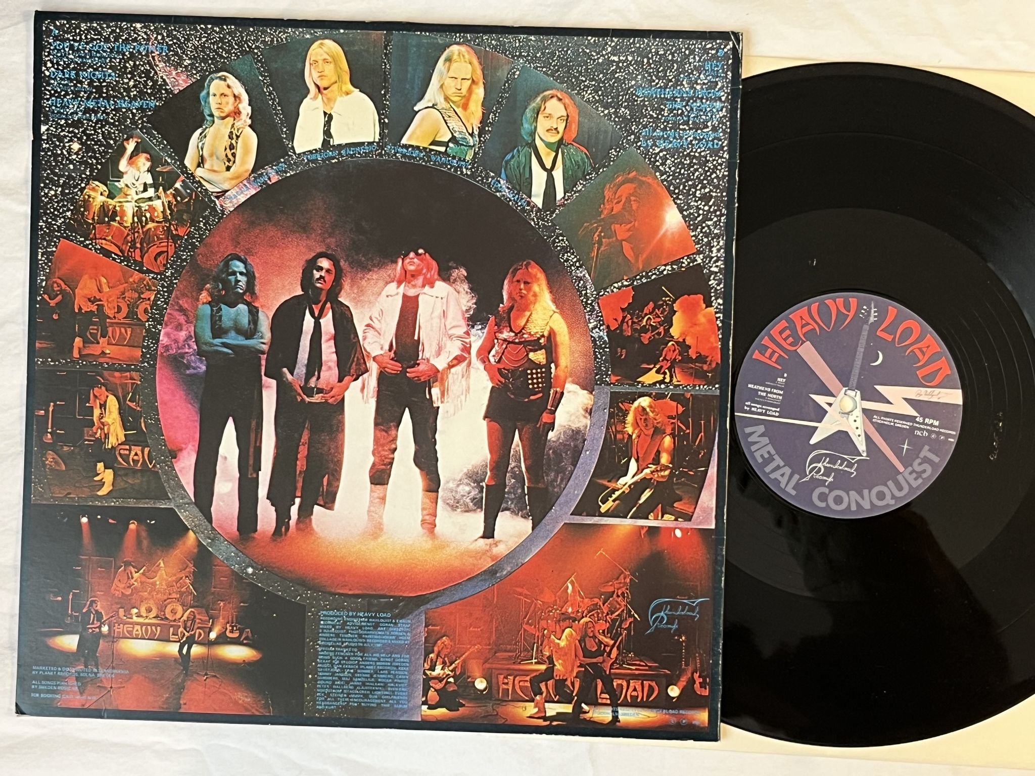 Omslagsbild för skivan HEAVY LOAD metal conquest 12"ep -81 THUNDERLOAD TMP 811 ** POSTER **