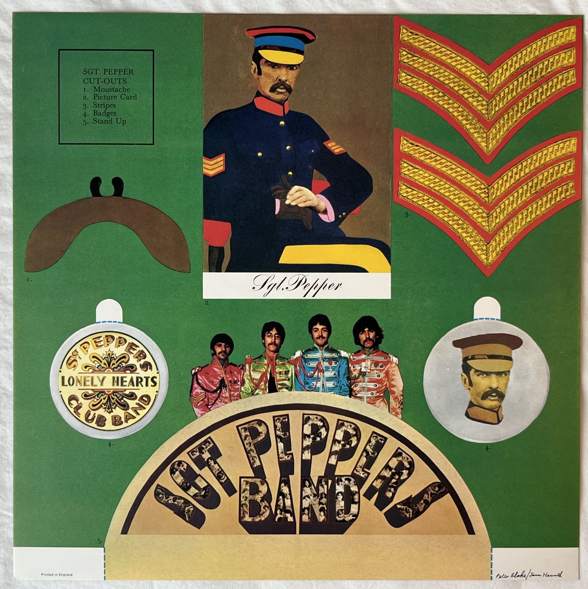 Omslagsbild för skivan THE BEATLES Sgt Pepper's lonely hearts club band LP -67 UK PARLOPHONE PCS 7027