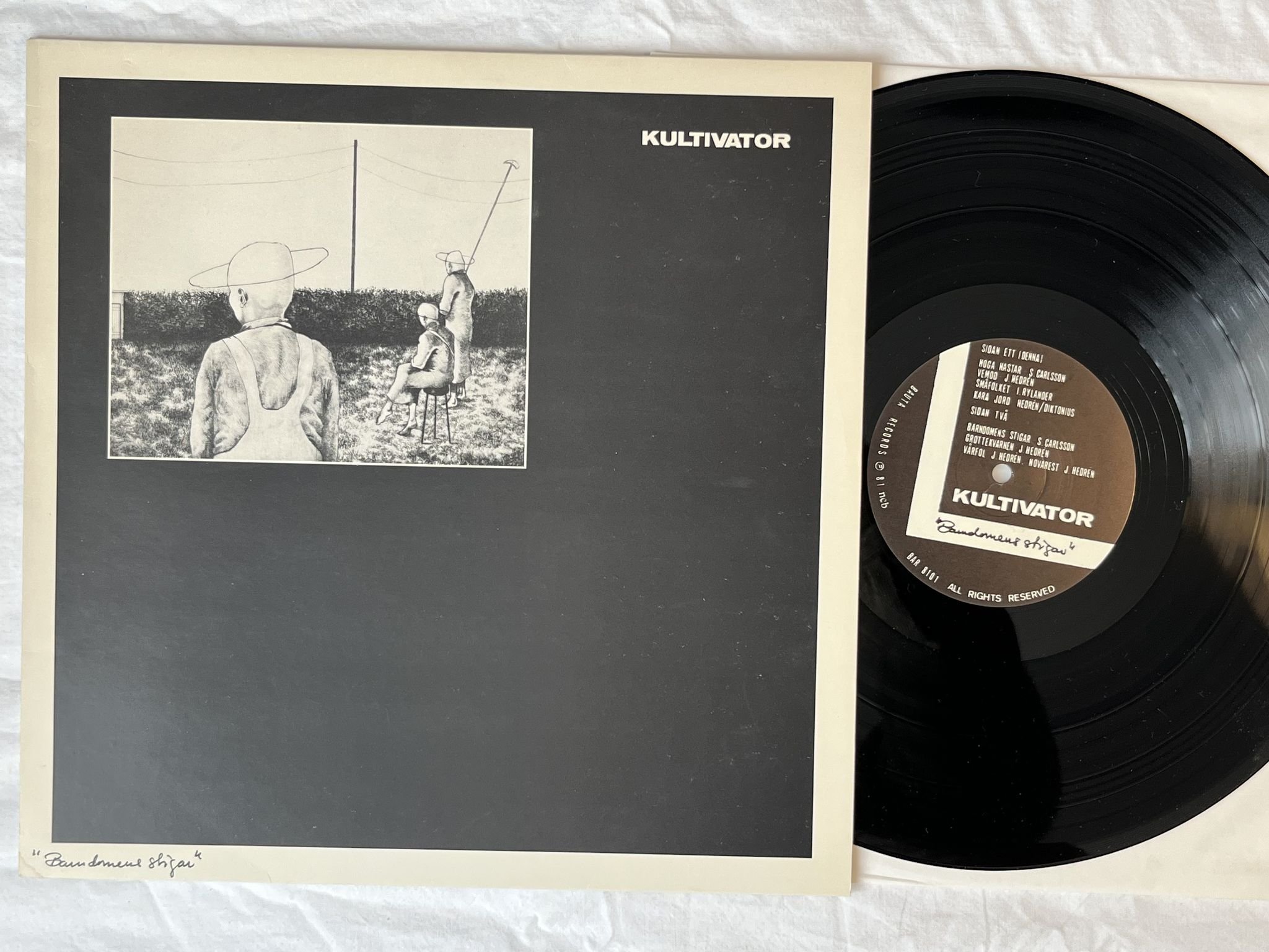 Omslagsbild för skivan KULTIVATOR Barndomens Stigar LP -81 BAUTA BAR 8101 *** MEGA RARE PROG ***
