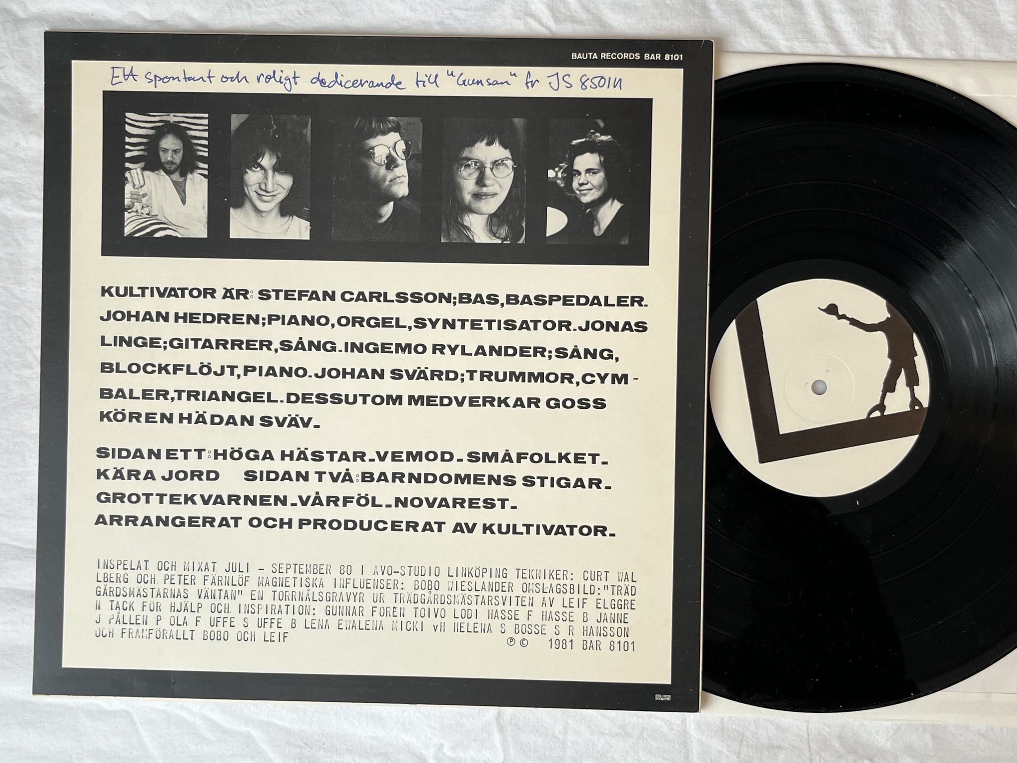 Omslagsbild för skivan KULTIVATOR Barndomens Stigar LP -81 BAUTA BAR 8101 *** MEGA RARE PROG ***