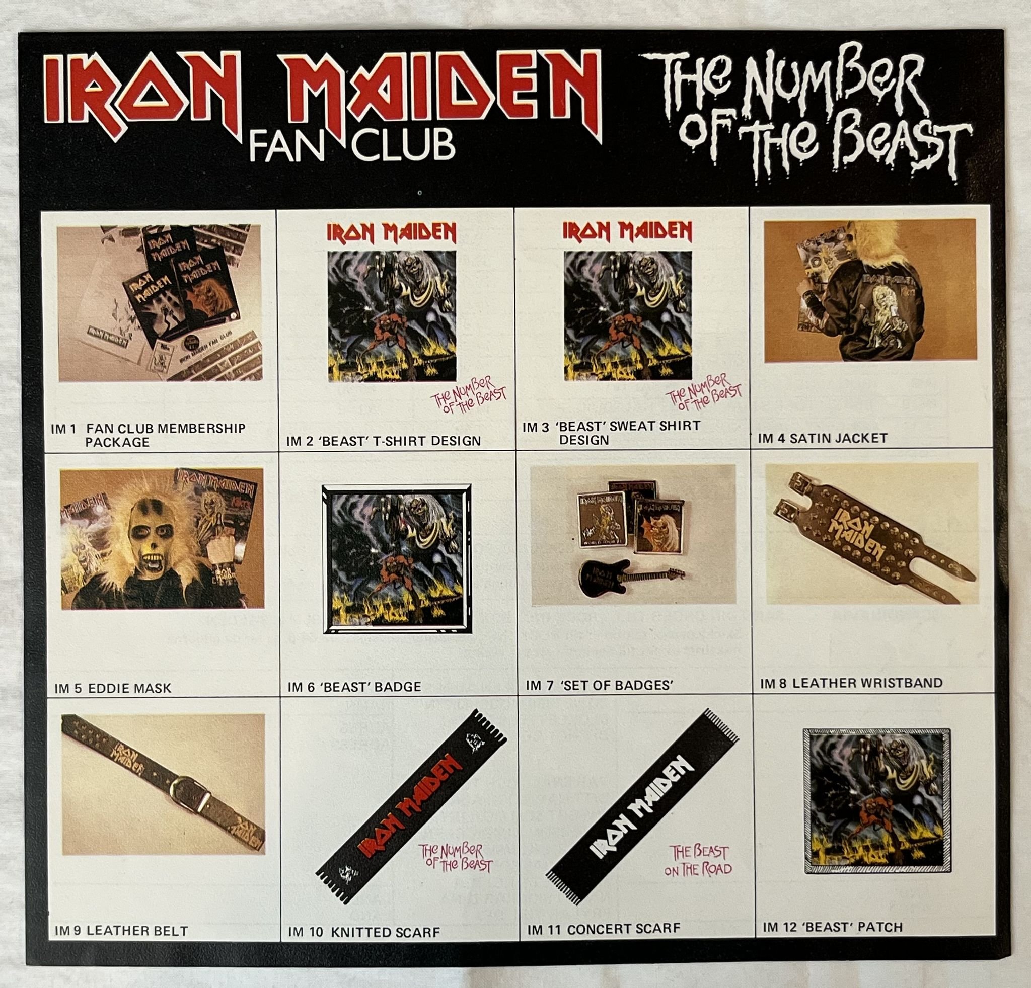 Omslagsbild för skivan IRON MAIDEN The Number Of The Beast LP -82 Hol EMI 1A 064-07608