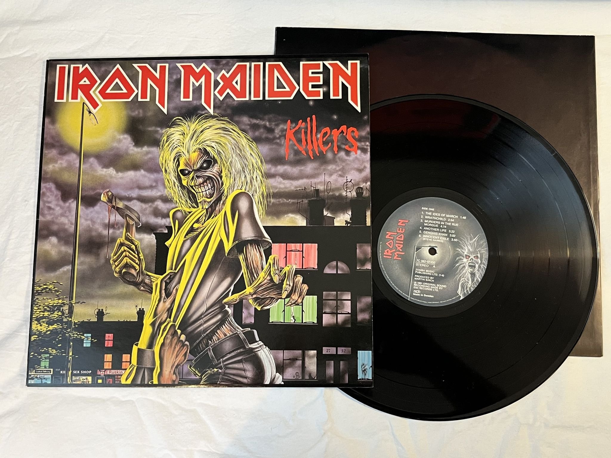 Omslagsbild för skivan IRON MAIDEN killers LP -81 ncb EMI 7C 062-07450