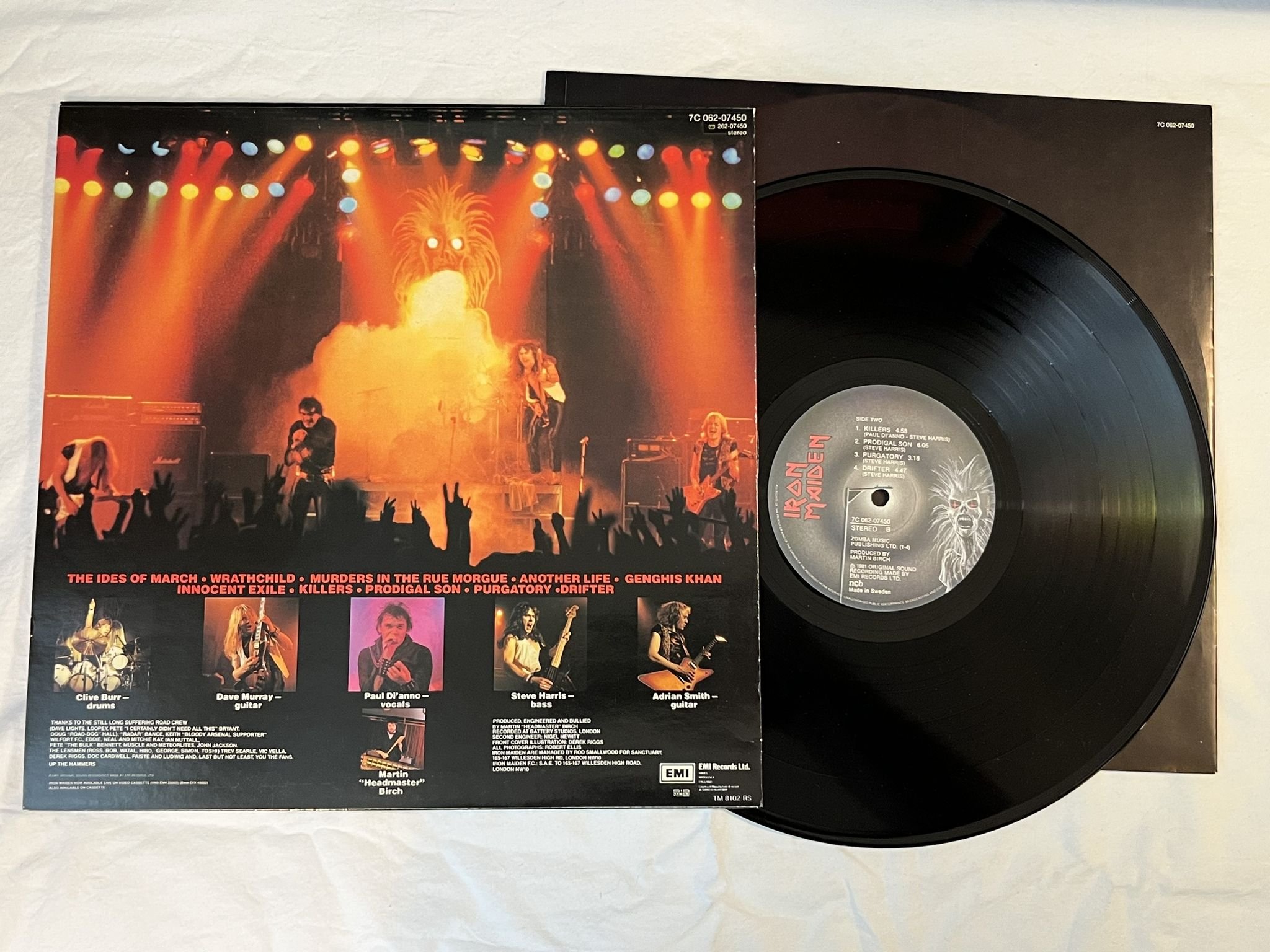 Omslagsbild för skivan IRON MAIDEN killers LP -81 ncb EMI 7C 062-07450