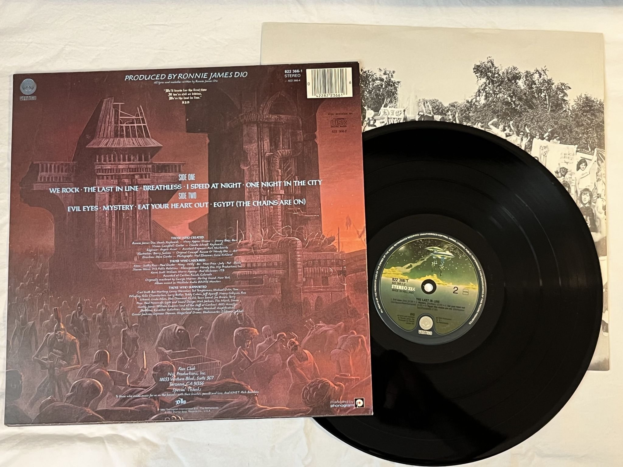 Omslagsbild för skivan DIO the last line LP -84 Hol MERCURY 822 366-1