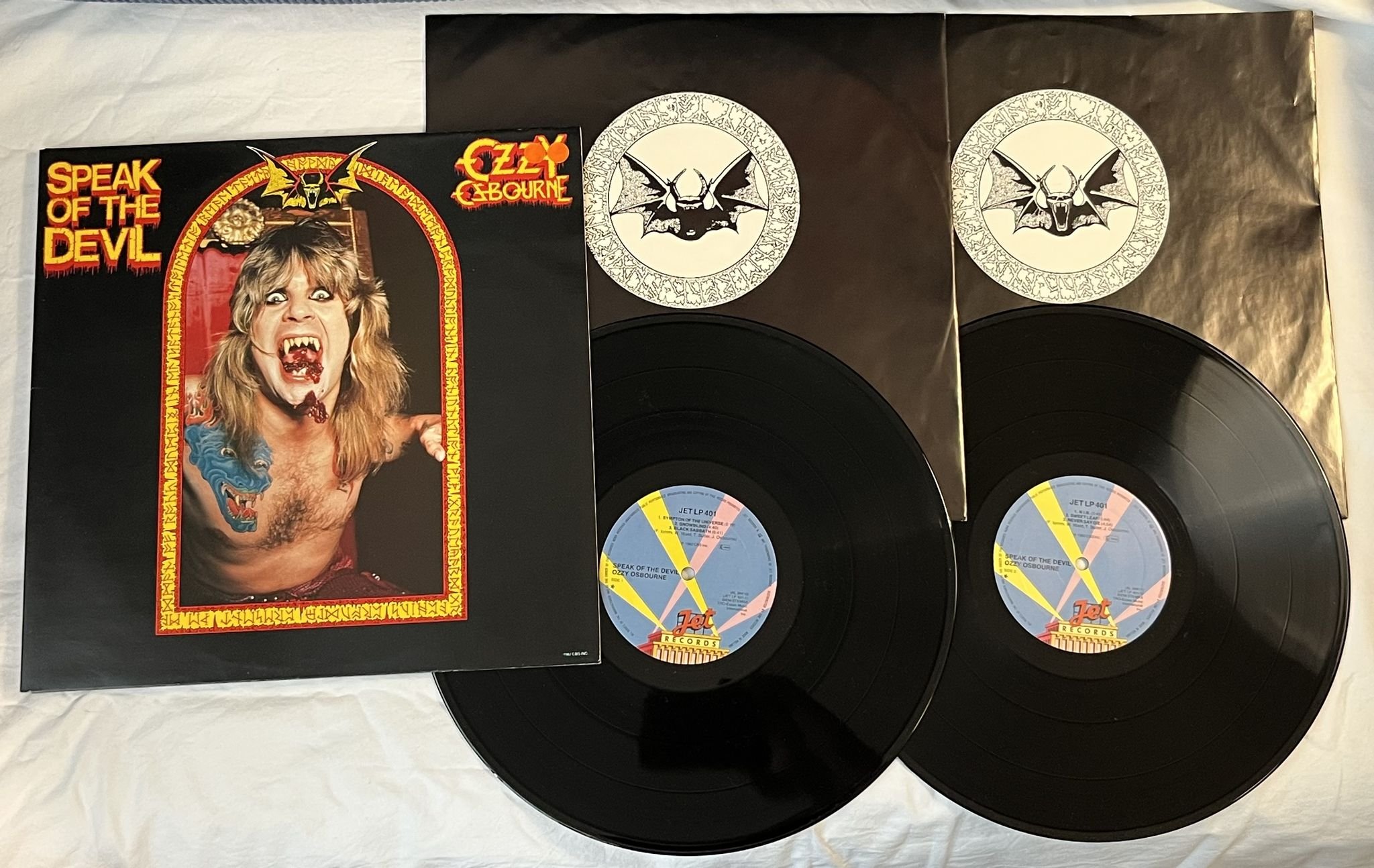 Omslagsbild för skivan OZZY OSBOURNE speak of the devil 2xLP -82 Hol JET LP 401