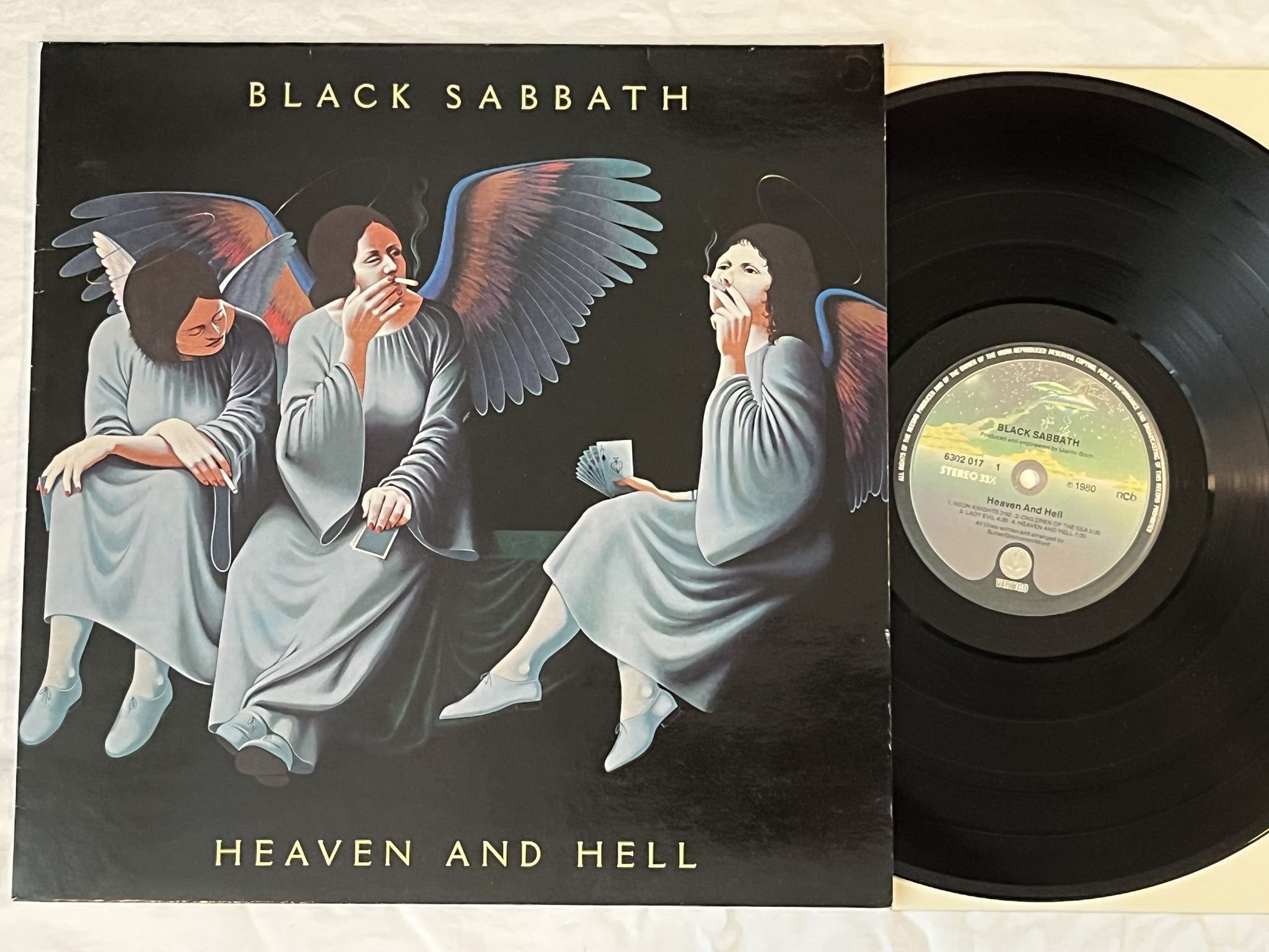 Omslagsbild för skivan BLACK SABBATH heaven and hell LP -80 ncb VERTIGO 6302017