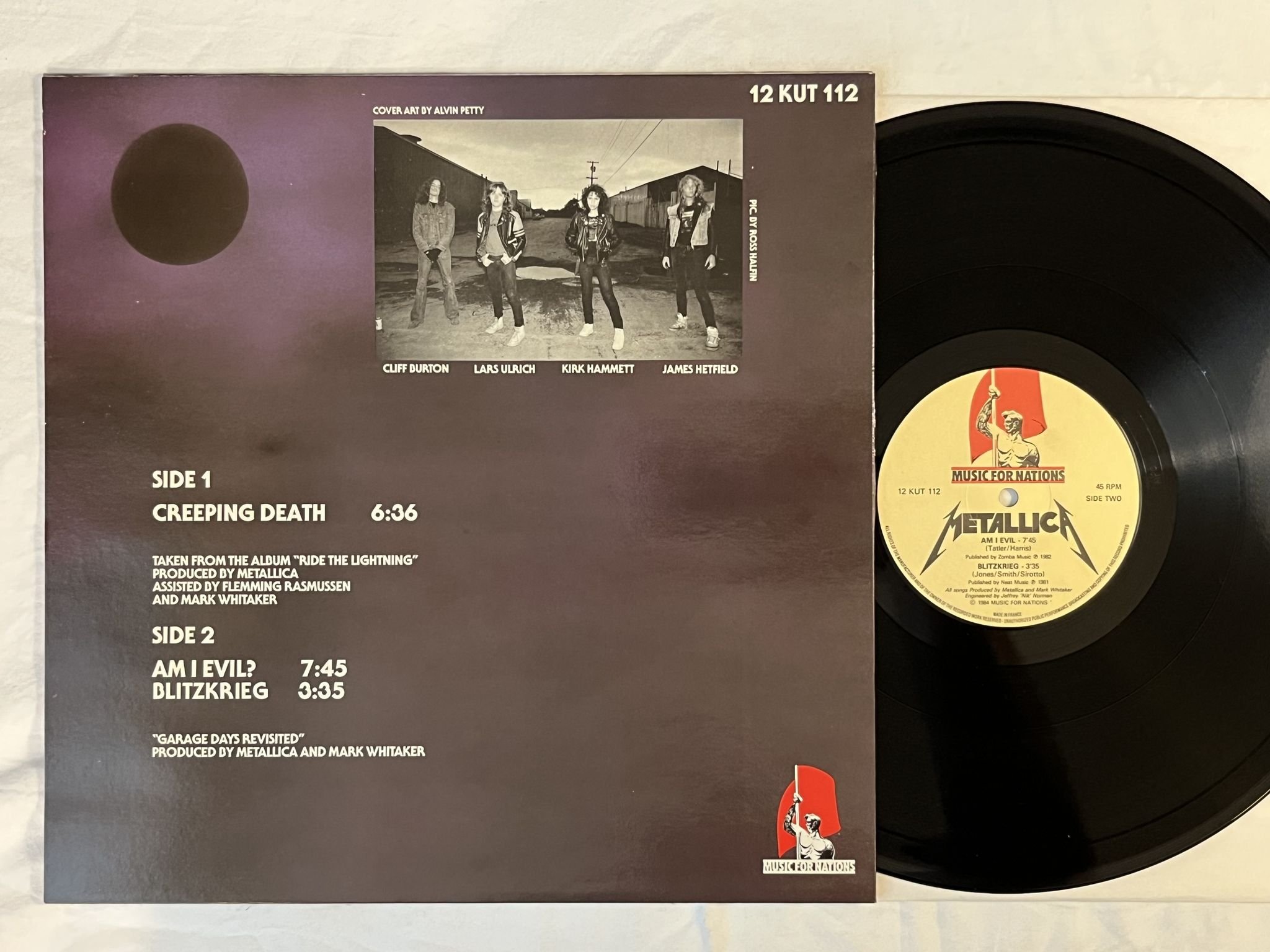 Omslagsbild för skivan METALLICA Creeping Death 12" -84 UK MUSIC FOR NATIONS 12 KUT 112