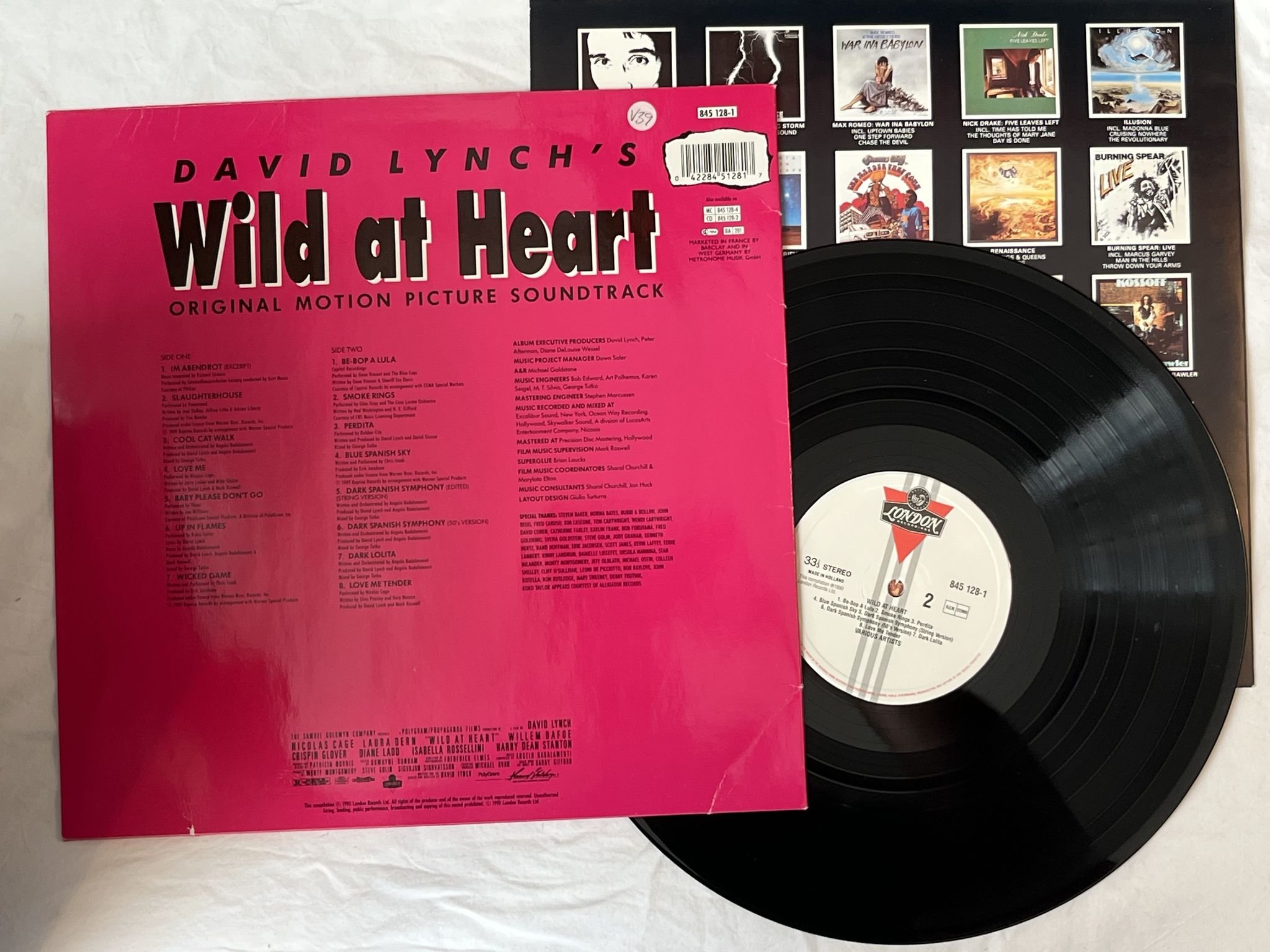 Omslagsbild för skivan V/A wild at heart LP -90 Hol LONDON 845128-1