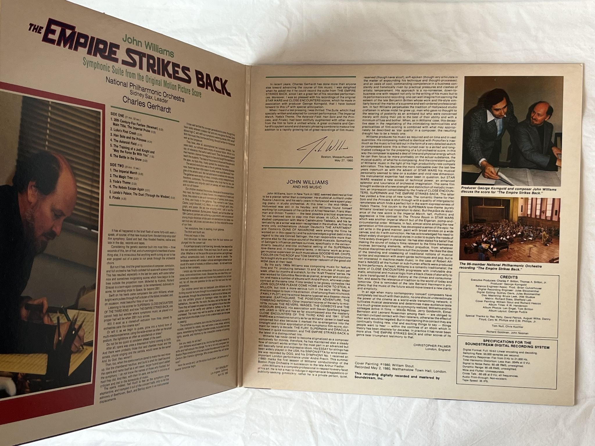 Omslagsbild för skivan NATIONAL PHILHARMONIC ORCHESTRA The Empire Strikes Back LP -80 US CHALFONT