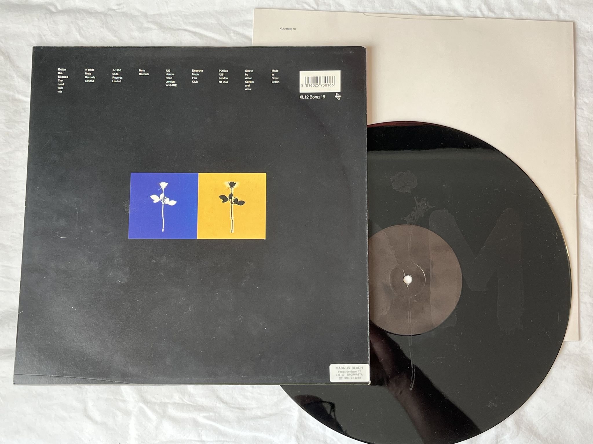 Omslagsbild för skivan DEPECHE MODE Enjoy The Silence 12" -90 UK MUTE XL 12 BONG 18