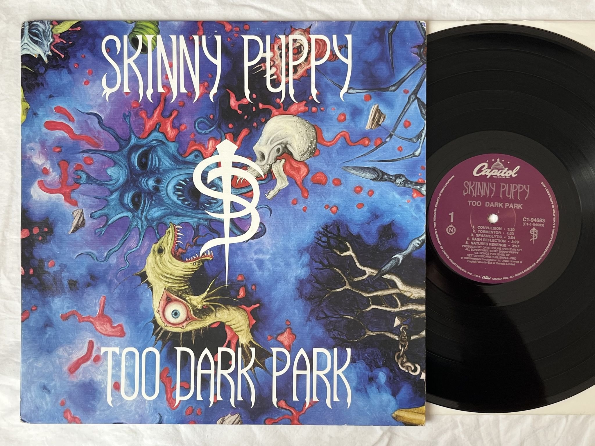 Omslagsbild för skivan SKINNY PUPPY Too Dark Park LP -90 US CAPITOL C1 94683 *** RARE INDUSTRIAL ***