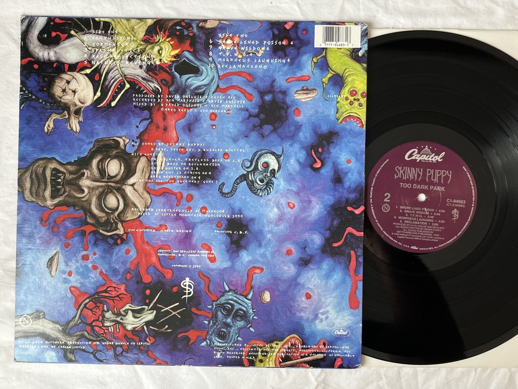 Omslagsbild för skivan SKINNY PUPPY Too Dark Park LP -90 US CAPITOL C1 94683 *** RARE INDUSTRIAL ***