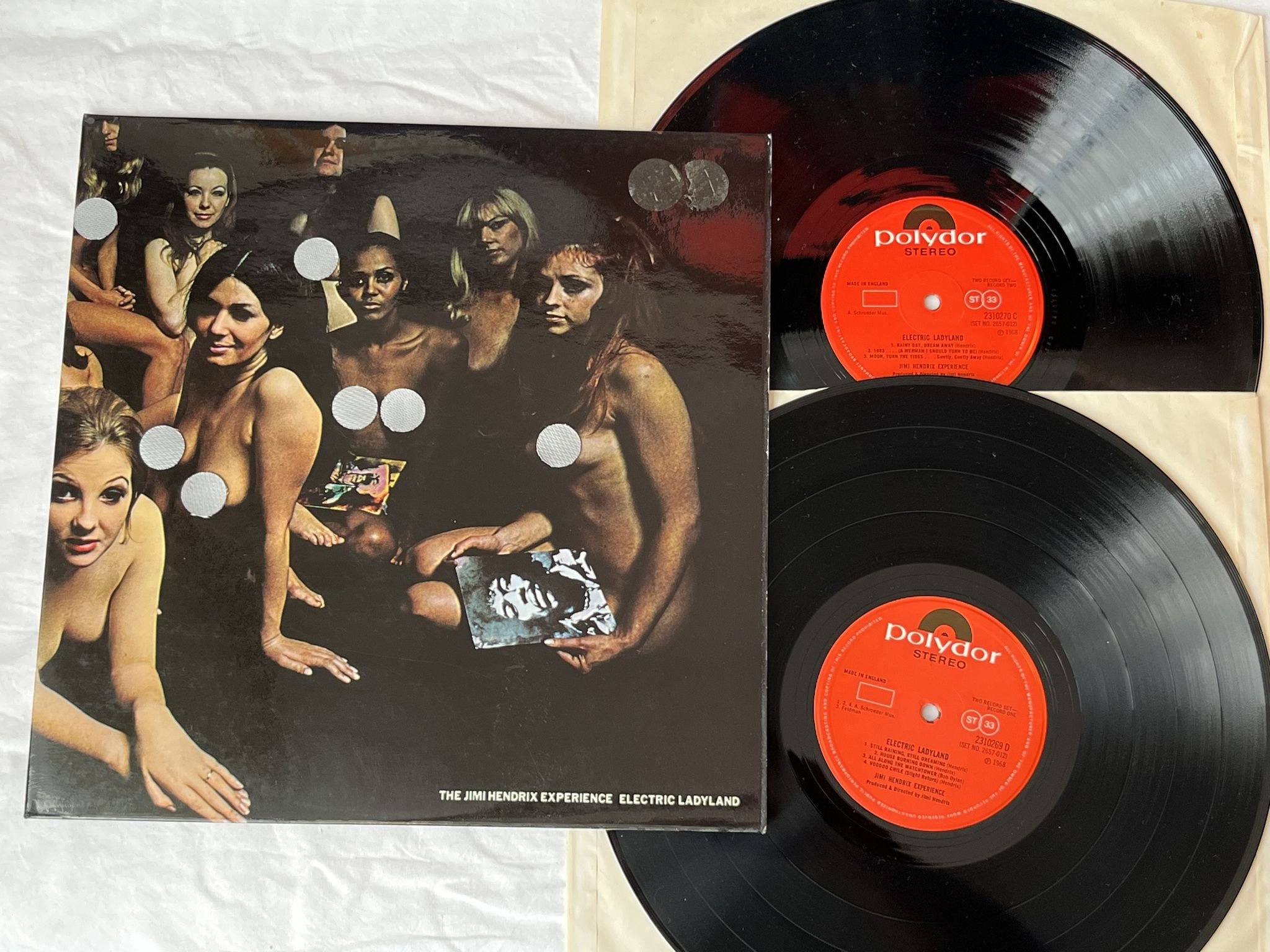 Omslagsbild för skivan THE JIMI HENDRIX EXPERIENCE electric ladyland 2xLP -68/73 UK POLYDOR 2657 012