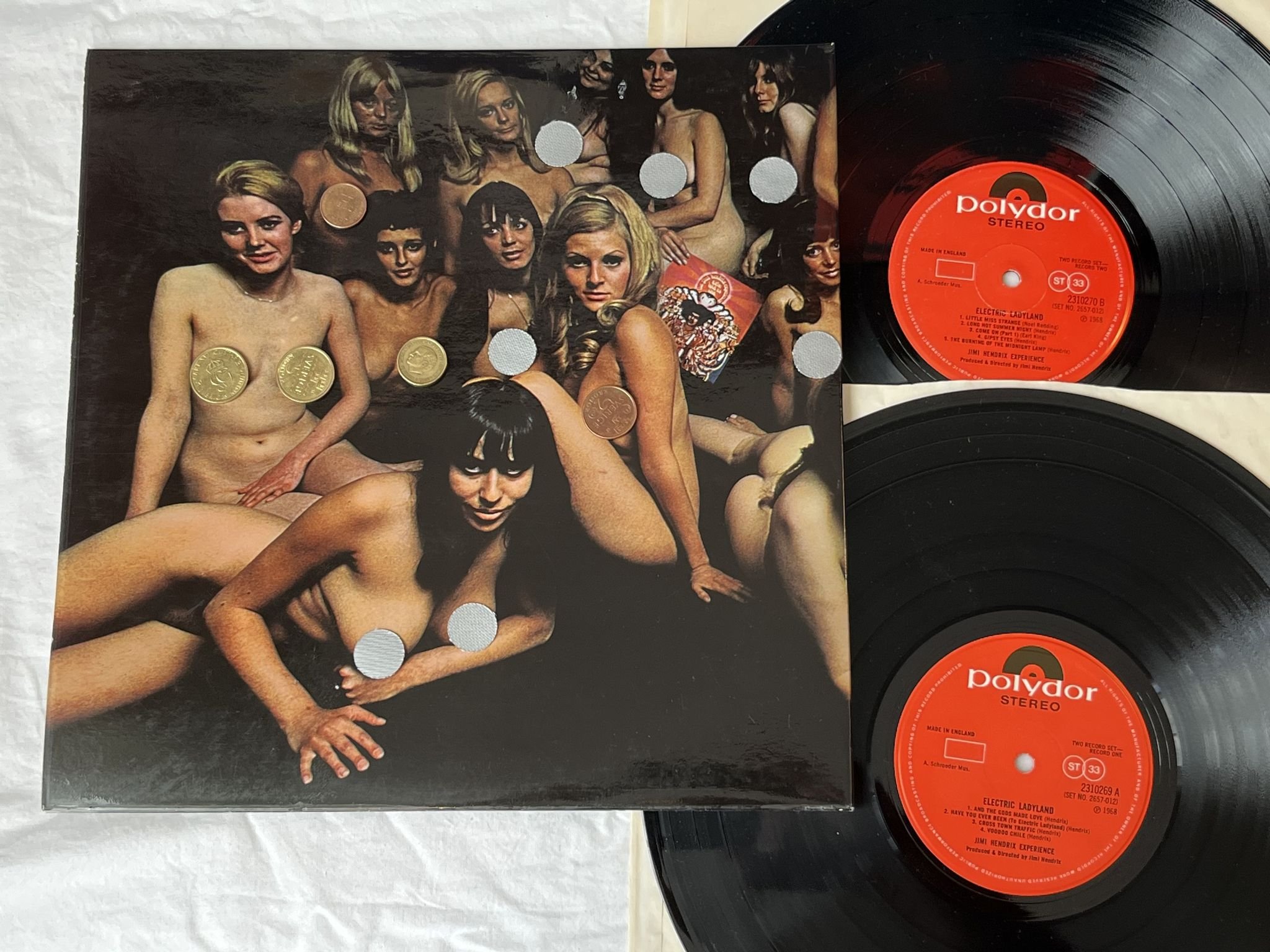 Omslagsbild för skivan THE JIMI HENDRIX EXPERIENCE electric ladyland 2xLP -68/73 UK POLYDOR 2657 012