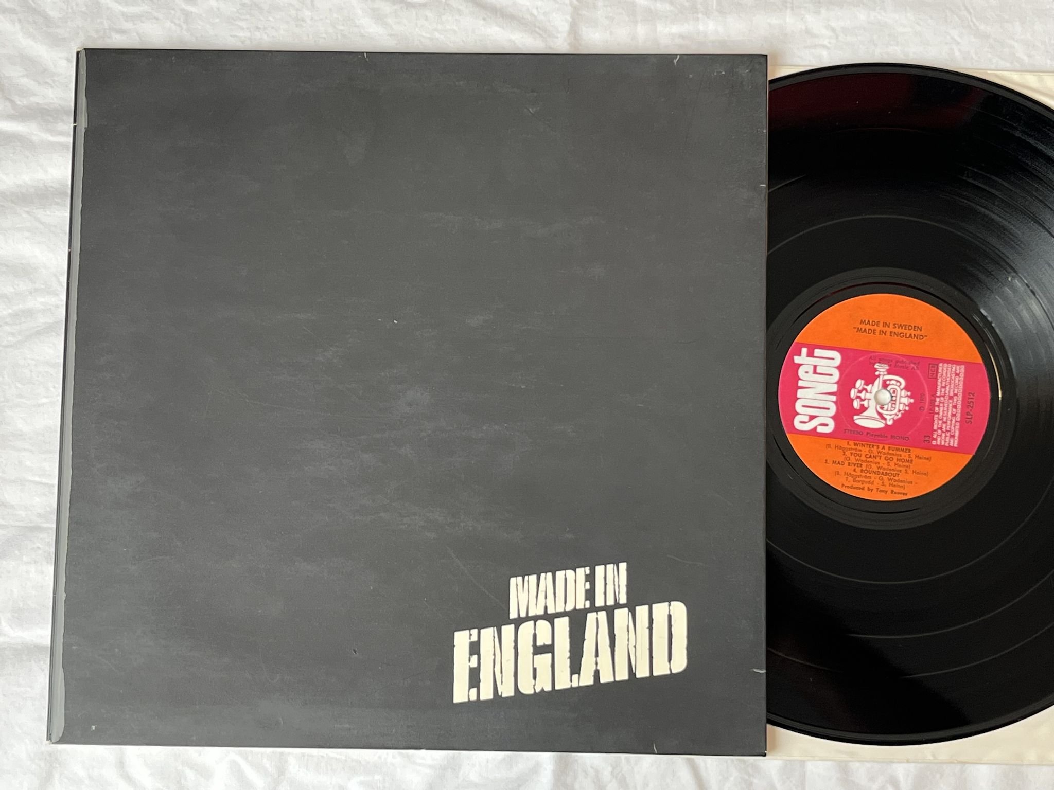 Omslagsbild för skivan MADE IN SWEDEN made in England LP -70 Swe SONET SLP 2512