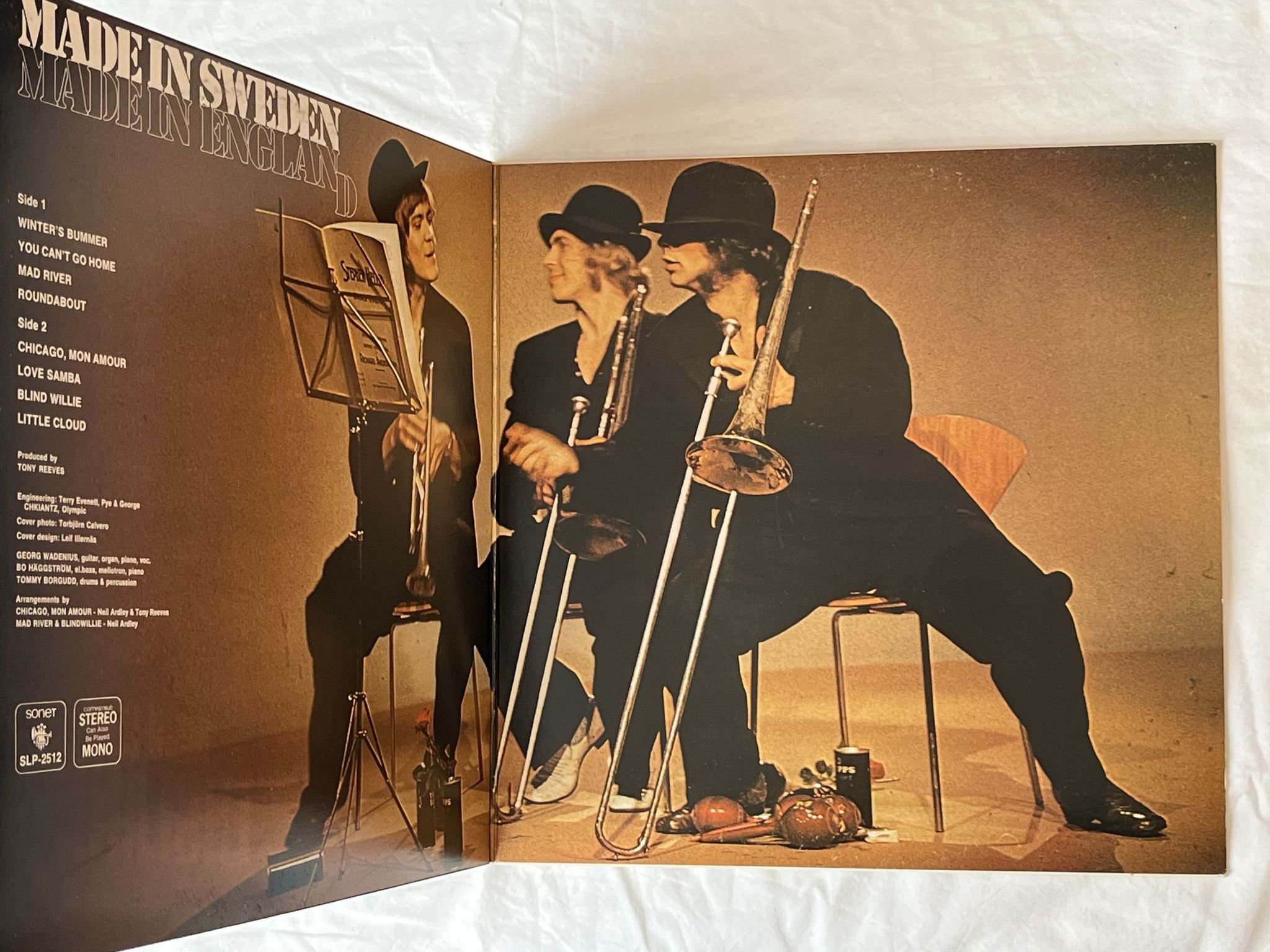 Omslagsbild för skivan MADE IN SWEDEN made in England LP -70 Swe SONET SLP 2512