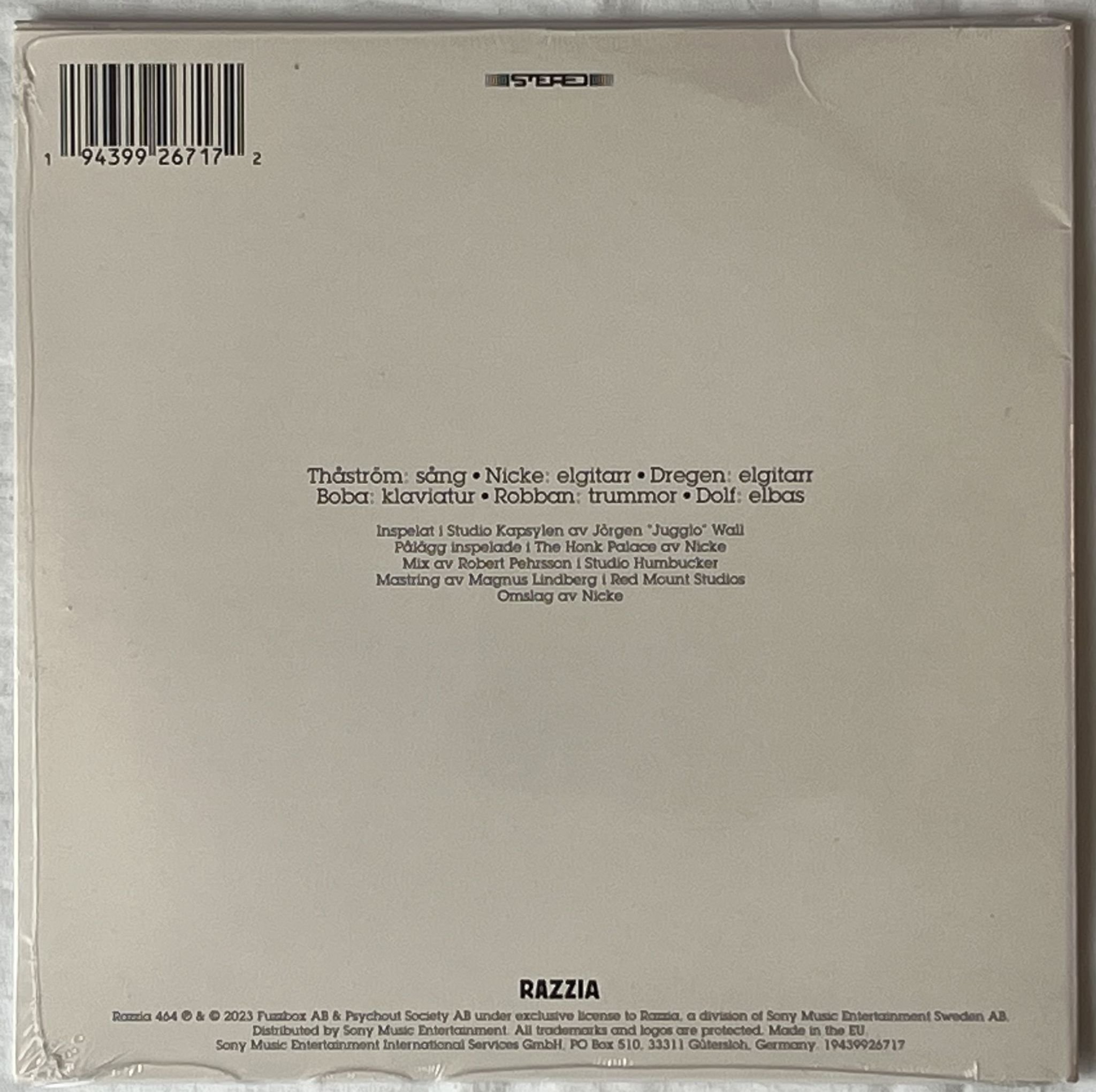 Omslagsbild för skivan Thåström & The Hellacopters – En Valsmelodi 7" 2023 razzia 464 ** SEALED **