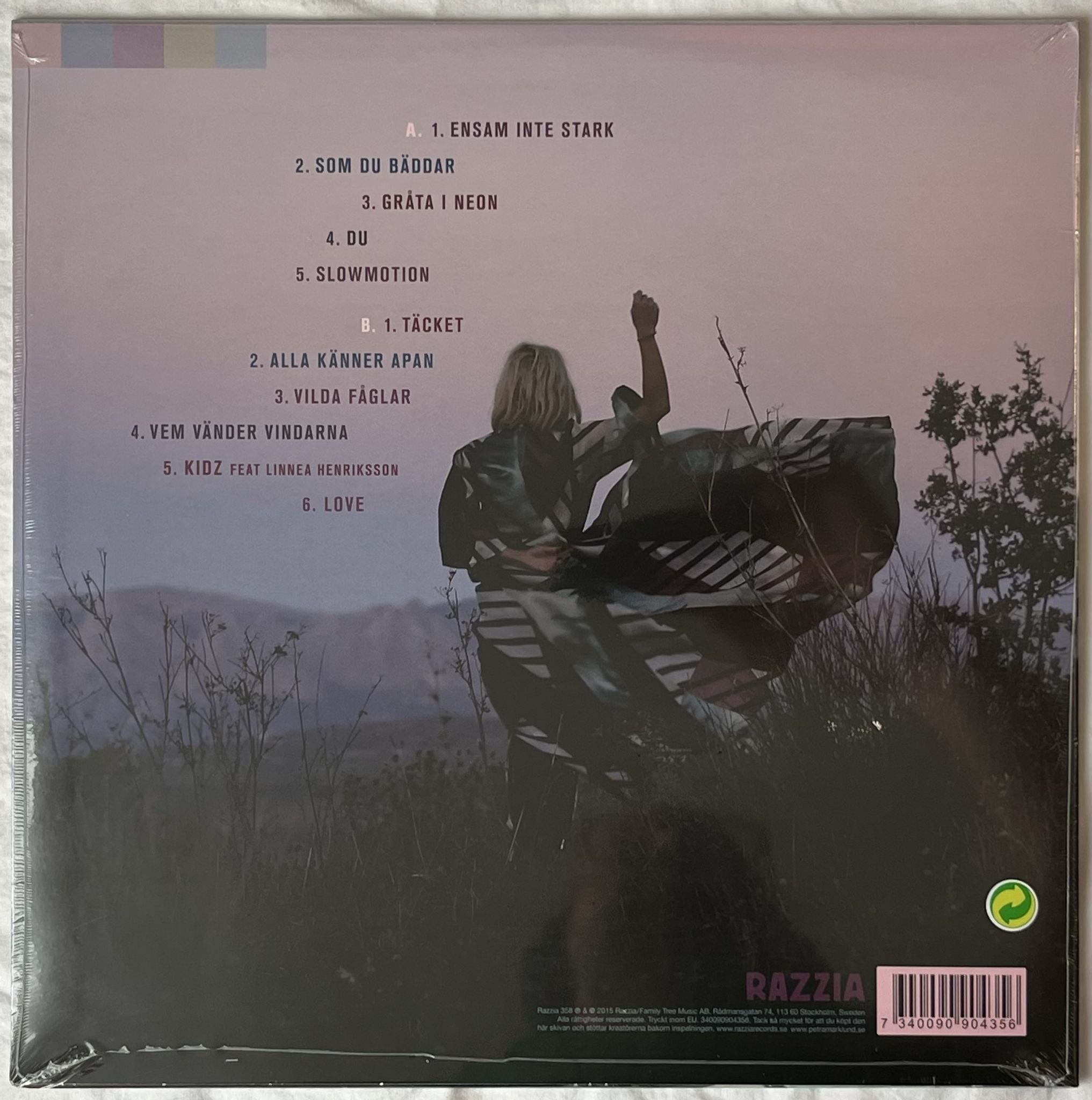 Omslagsbild för skivan PETRA MARKLUND Ensam Inte Stark LP 2016 Swe RAZZIA 358 *** STILL SEALED ***