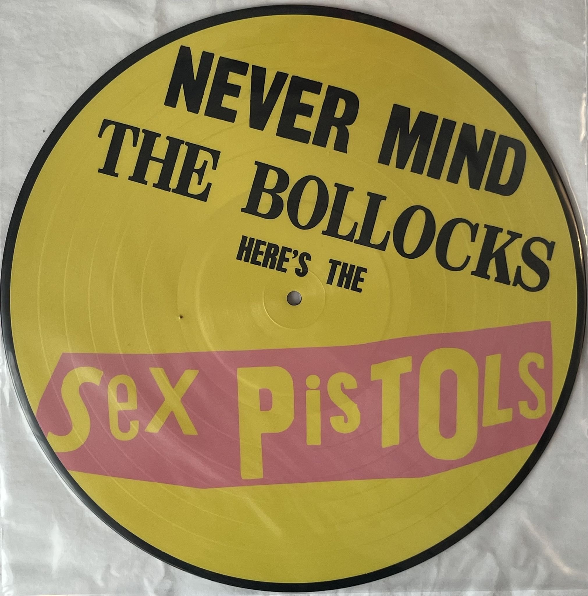 Omslagsbild för skivan SEX PISTOLS Never Mind The Bollocks LP PICTURE DISC UNIVERSAL SexPisPic77