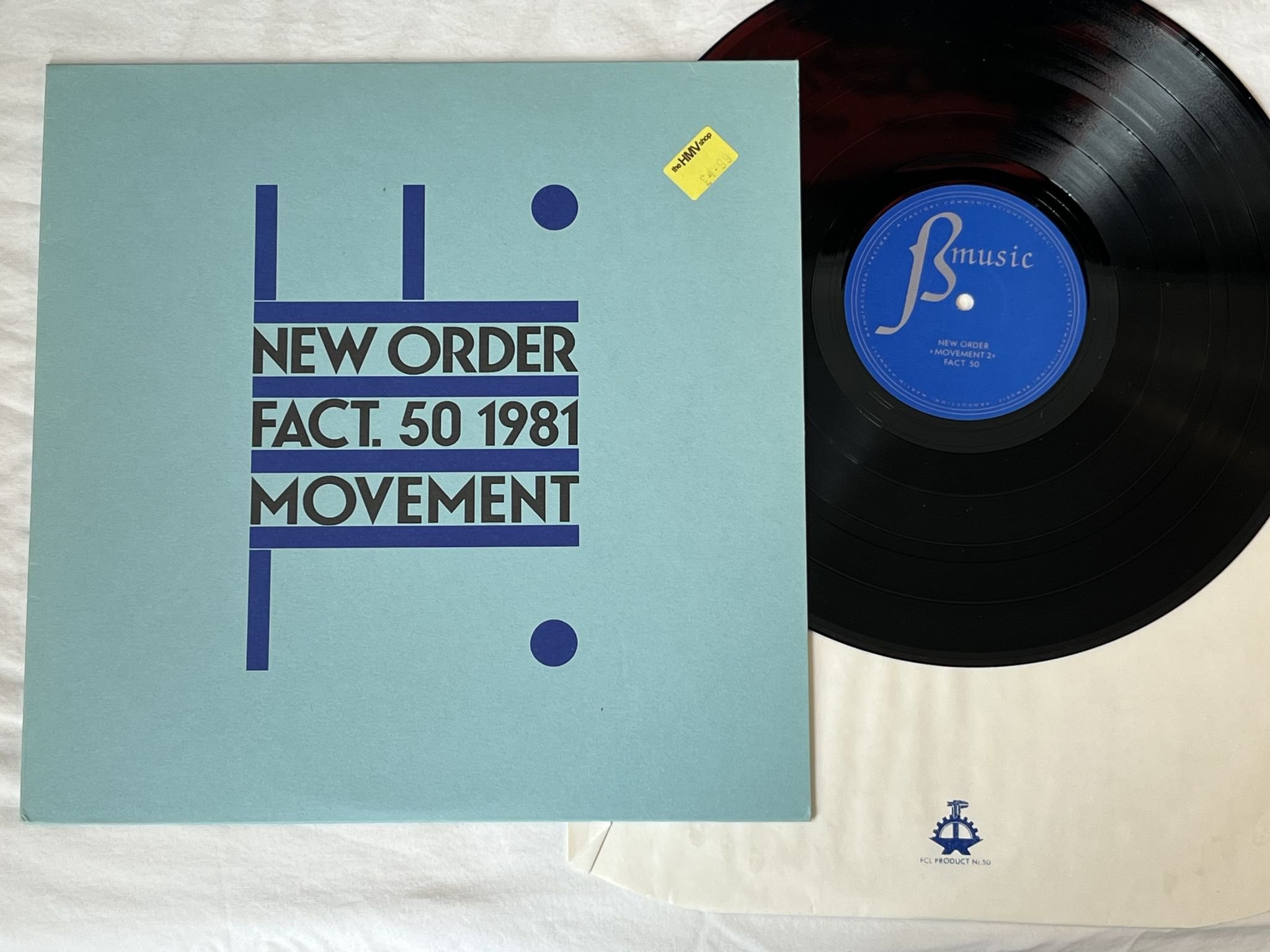 Omslagsbild för skivan NEW ORDER movement LP -81 UK FACTORY FACT 50 *** MPO PRESSNING ***