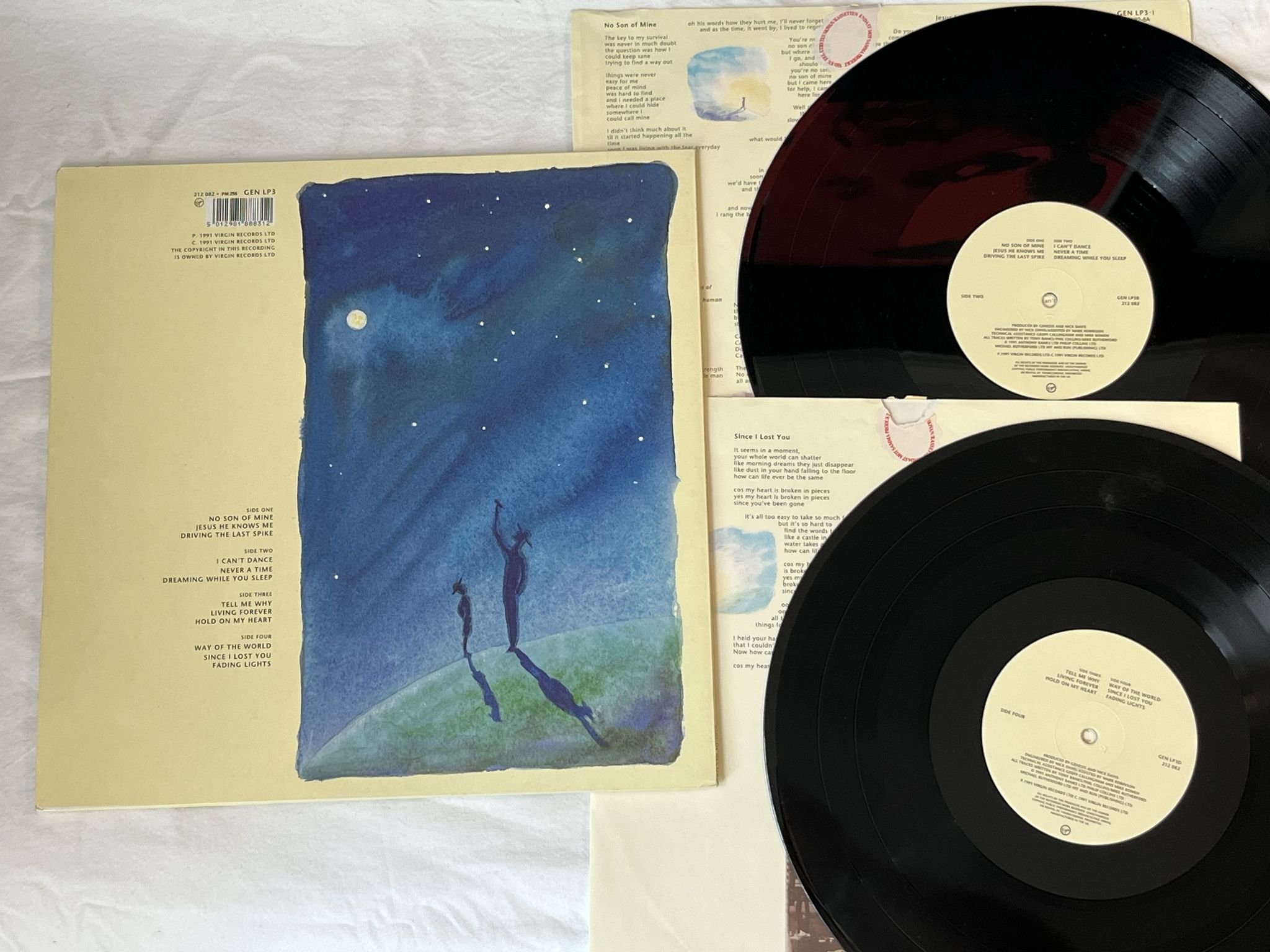 Omslagsbild för skivan GENESIS we can't dance 2xLP -91 VIRGIN GEN LP3