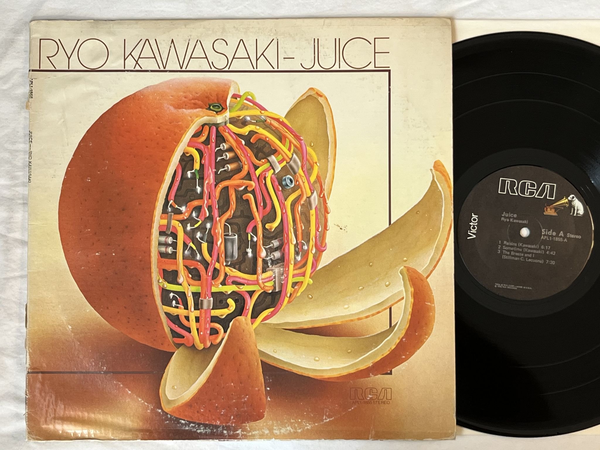 Omslagsbild för skivan RYO KAWASKAKI Juice LP -76 US RCA APL1 1855 *** FUNKY JAZZ / BREAKS ***