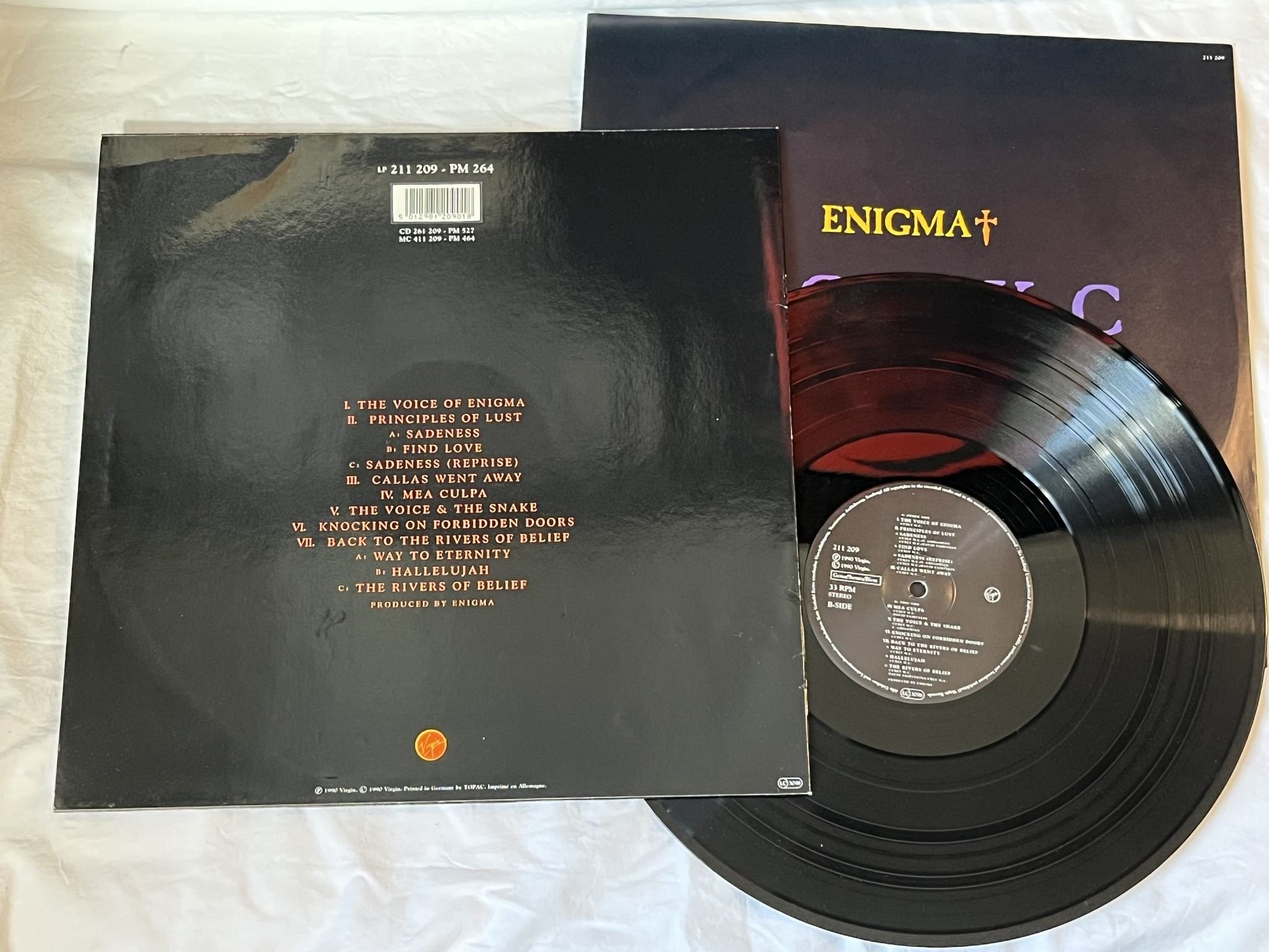 Omslagsbild för skivan ENIGMA MCMXC a.D. LP -90 VIRGIN LPVIR 1