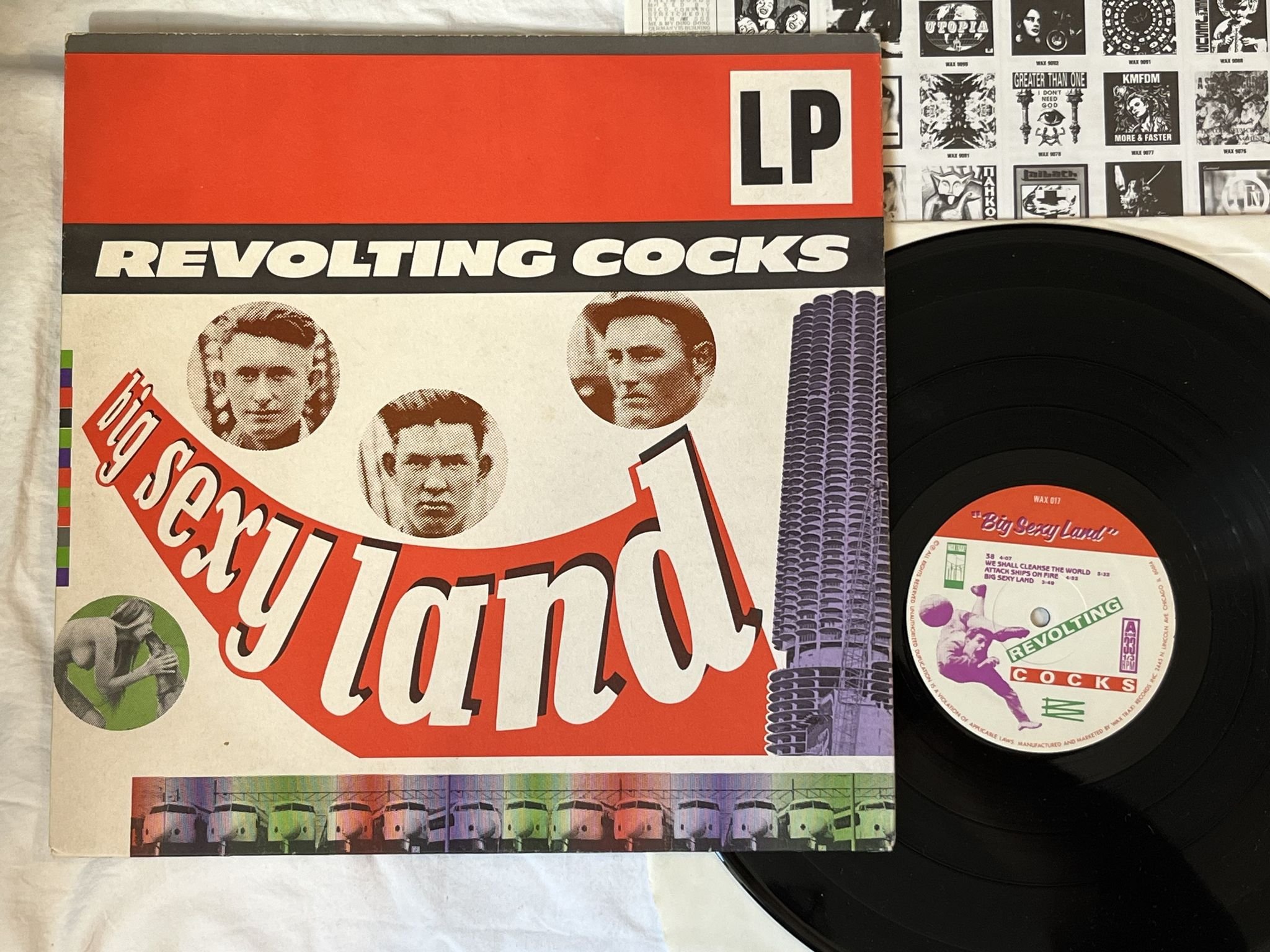 Omslagsbild för skivan REVOLTING COCKS Big Sexy Land LP -86 US WAX TRAX! WAX-017