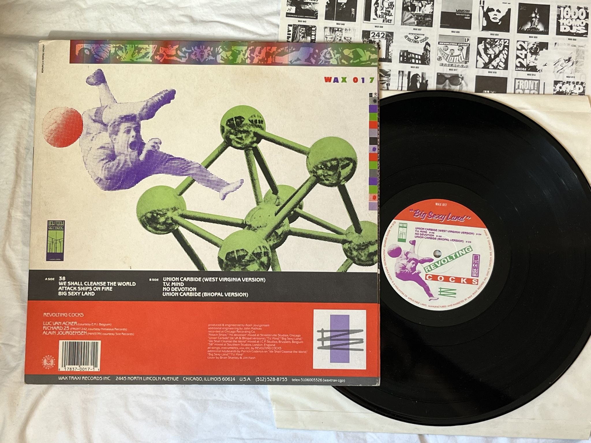 Omslagsbild för skivan REVOLTING COCKS Big Sexy Land LP -86 US WAX TRAX! WAX-017
