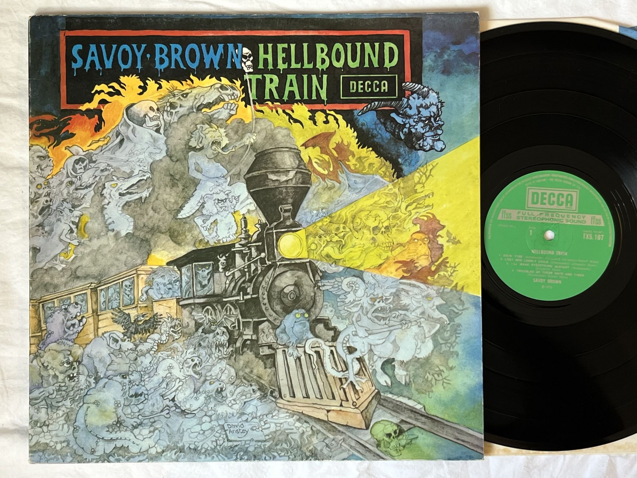 Omslagsbild för skivan SAVOY BROWN hellbound train LP -72 UK DECCA TXS 107