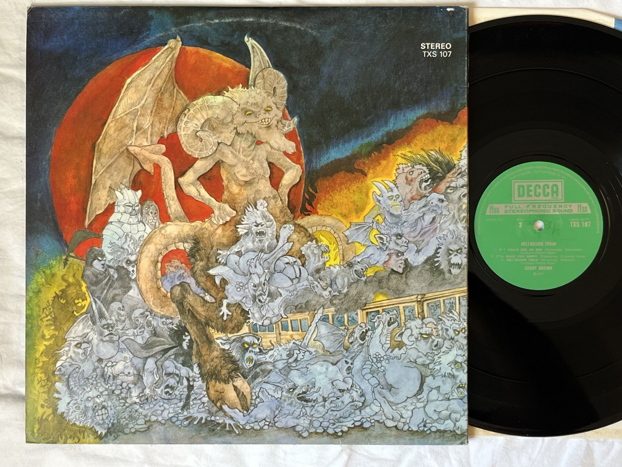 Omslagsbild för skivan SAVOY BROWN hellbound train LP -72 UK DECCA TXS 107