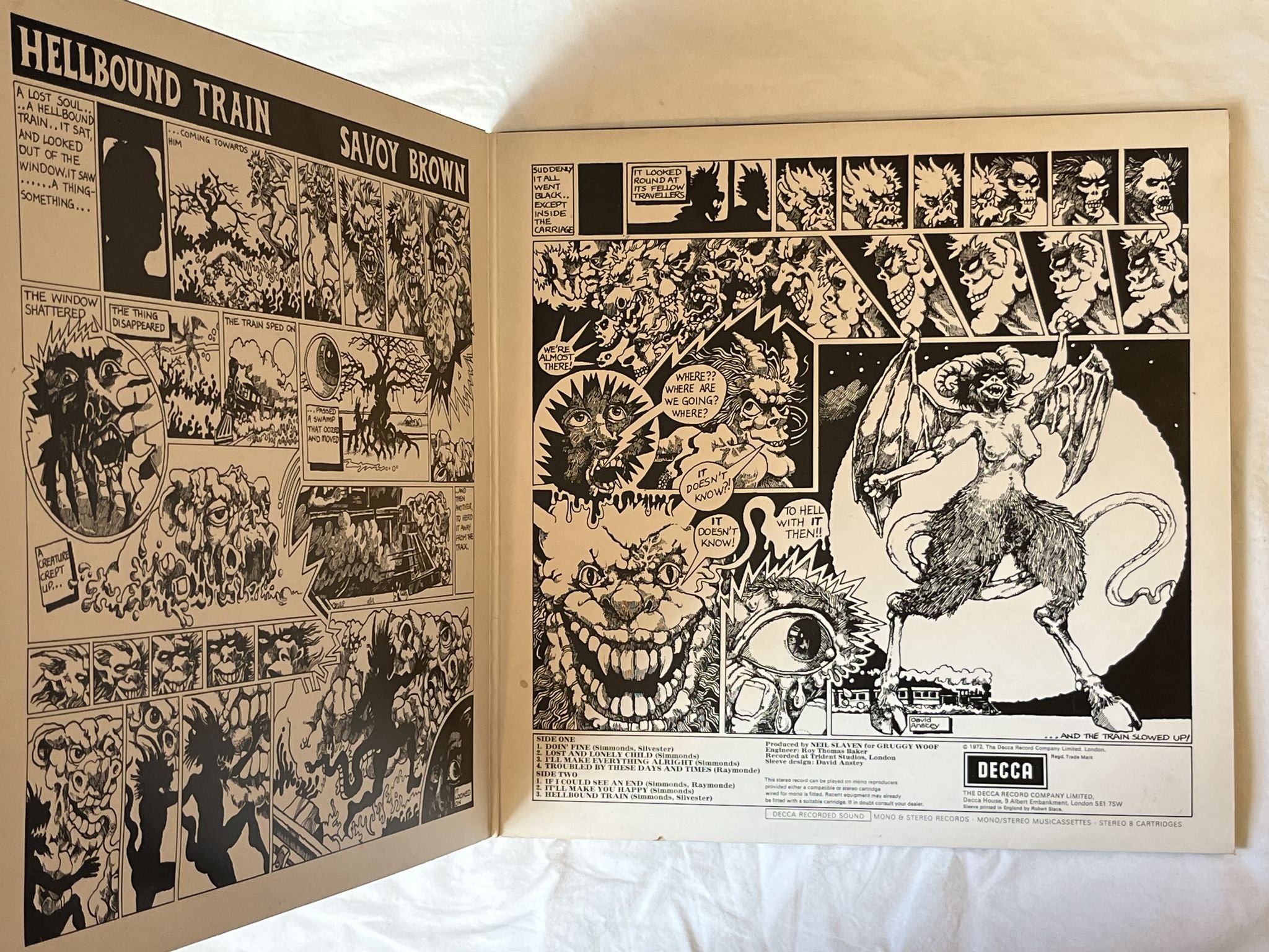 Omslagsbild för skivan SAVOY BROWN hellbound train LP -72 UK DECCA TXS 107