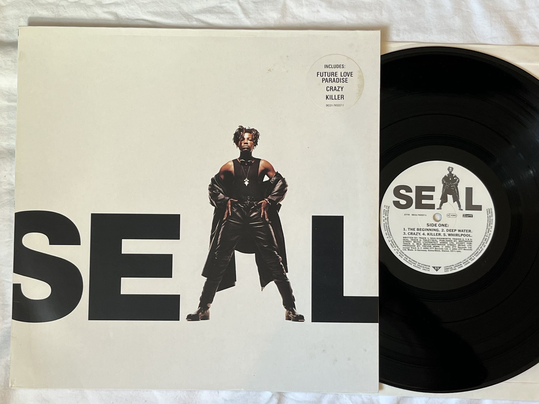 Omslagsbild för skivan SEAL s/t LP -91 Ger ZTT 9031-74557-1 *** CLASSIC ***