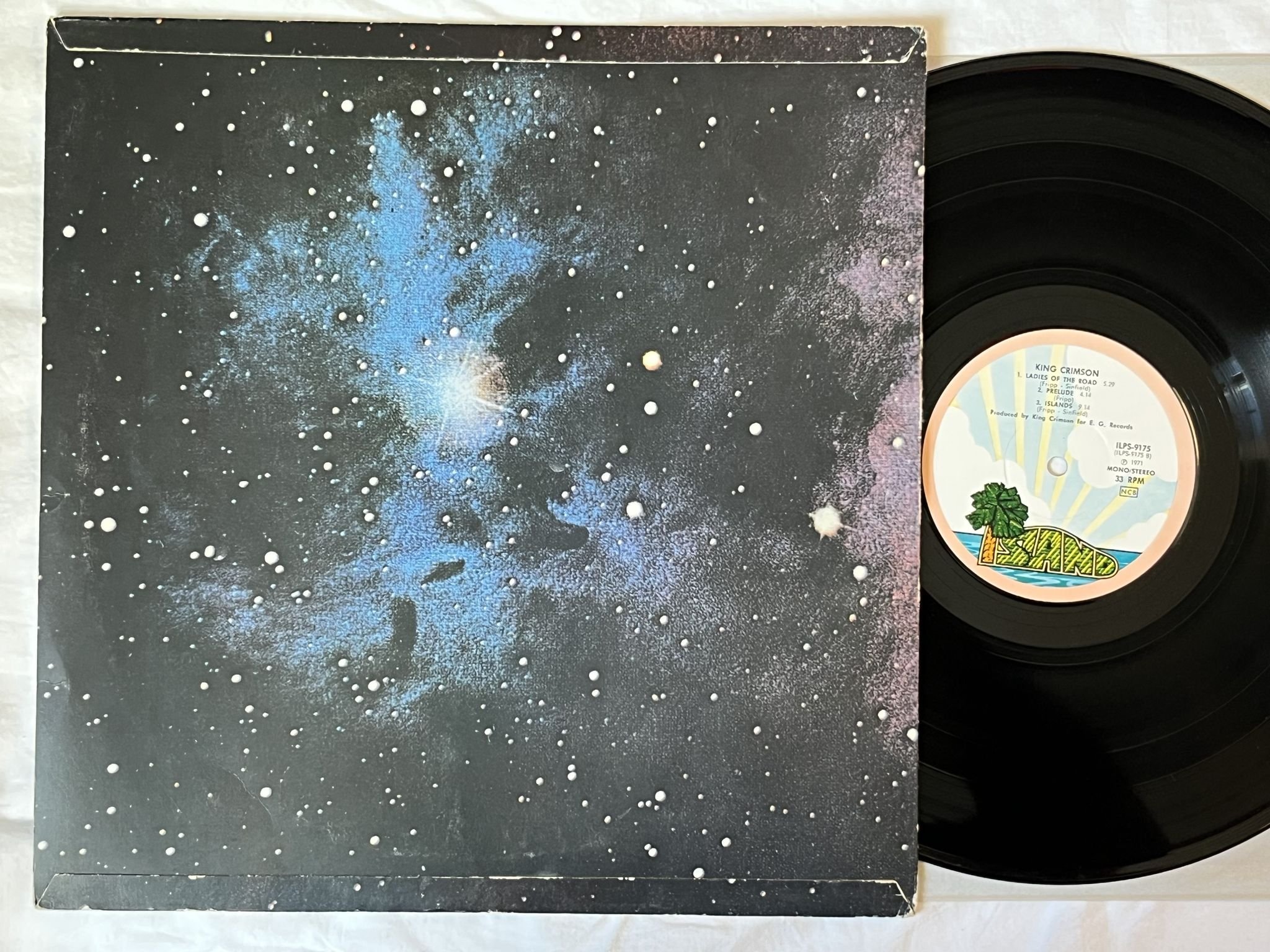 Omslagsbild för skivan KING CRIMSON Islands LP -71 Swe ISLAND ILPS 9175