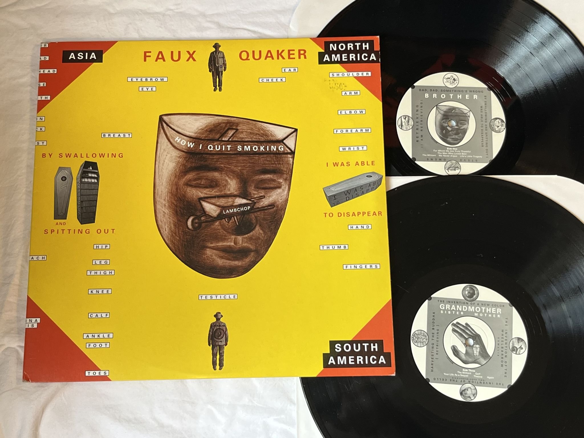 Omslagsbild för skivan LAMBCHOP How I Quit Smoking 2xLP -95 Ger CITY SLANG 04969-1 ** Country Rock **