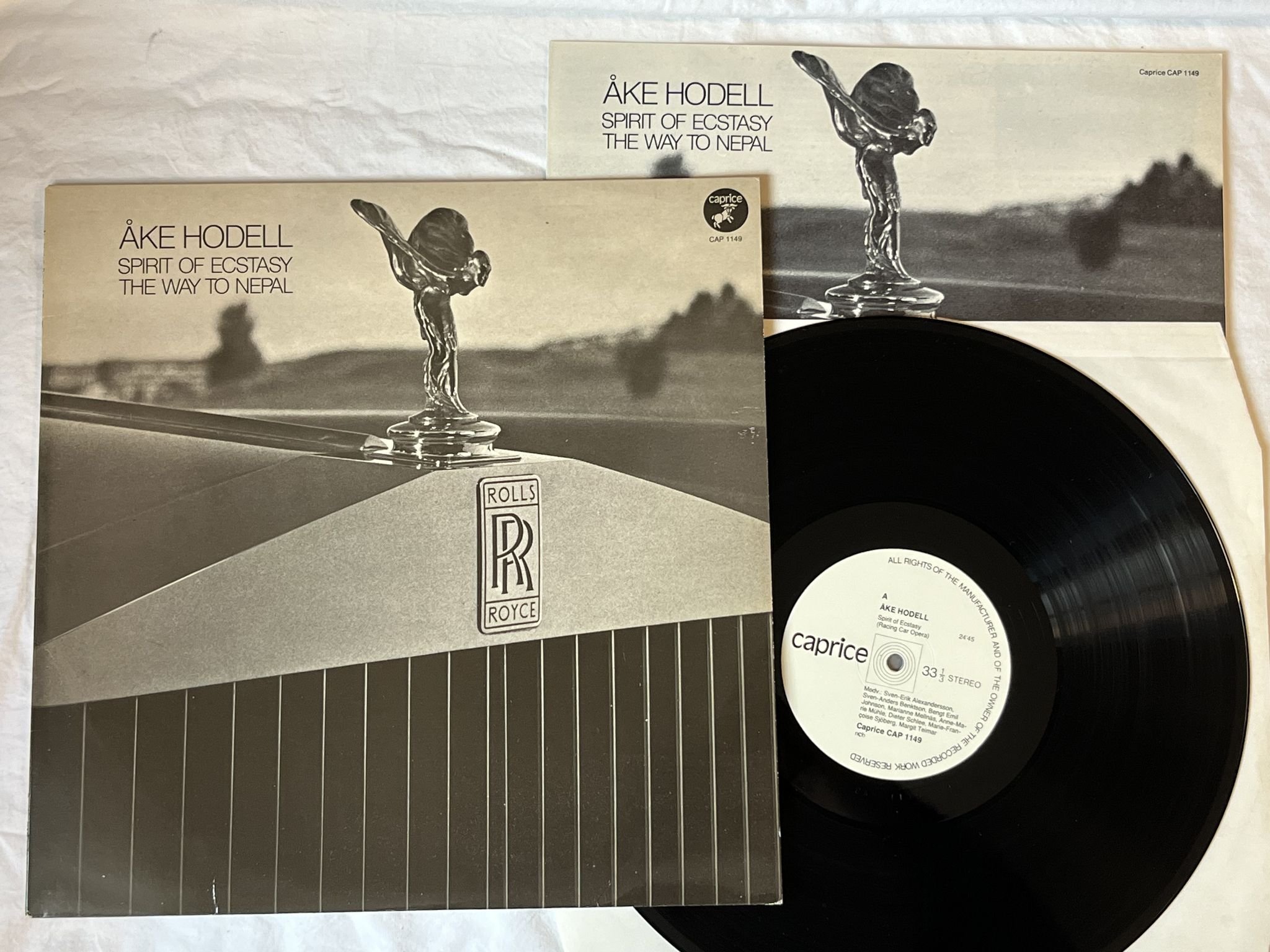 Omslagsbild för skivan ÅKE HODELL spirit of ecstasy LP -80 Swe CAPRICE CAP 1149
