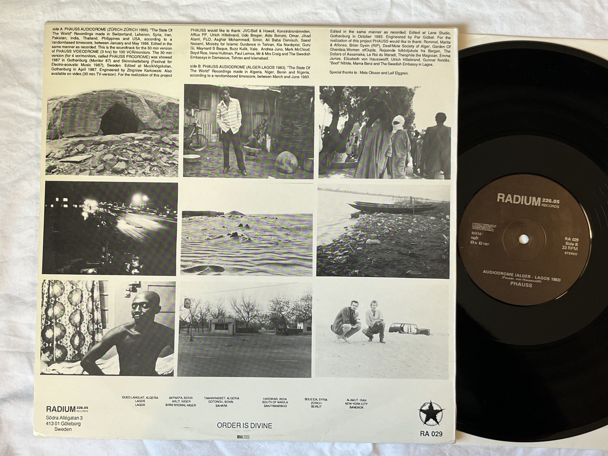 Omslagsbild för skivan PHAUSS Audiodrome LP -87 Radium 226.05 – RA 029 *** Field Recording ***